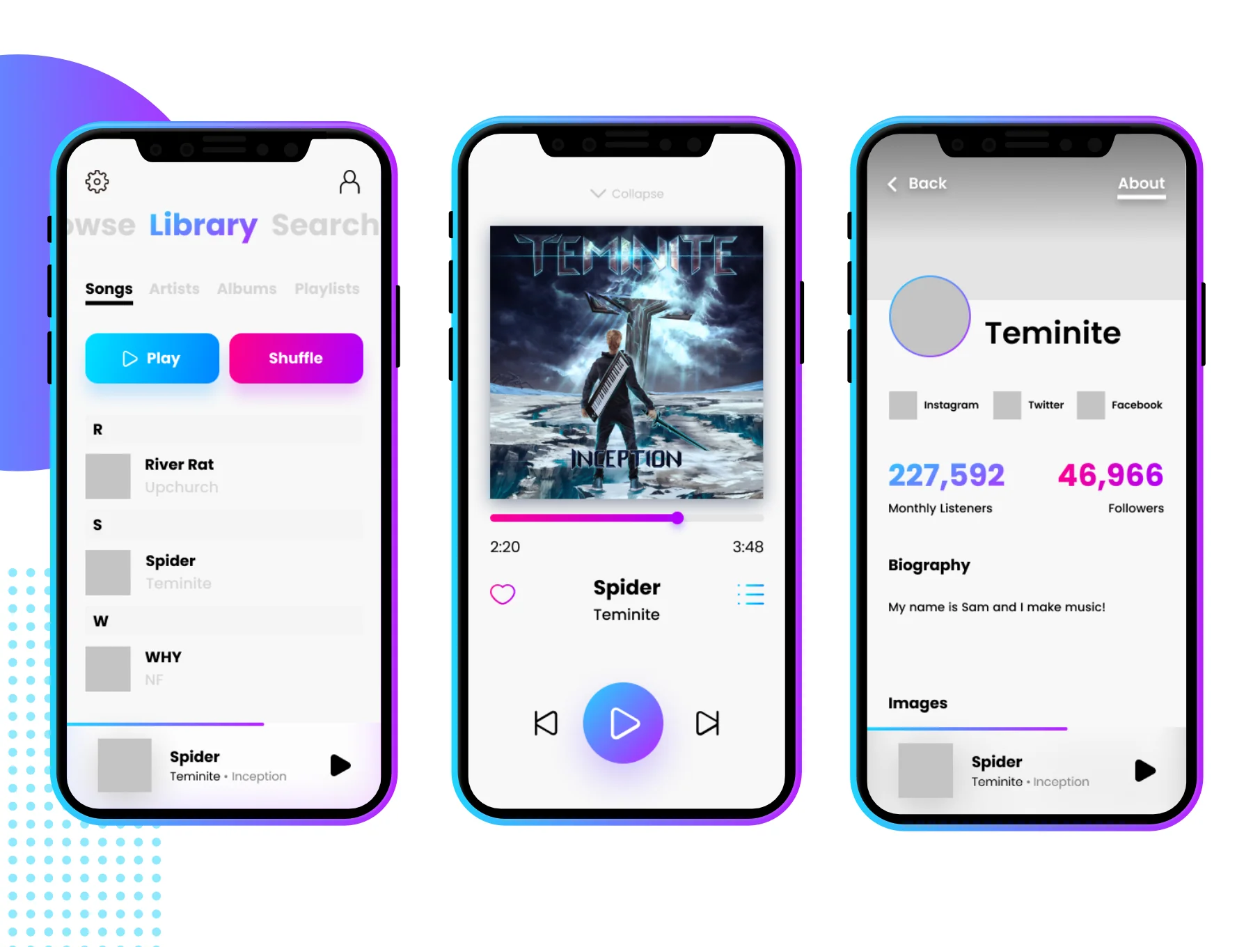 Spark Music UI Kit 4