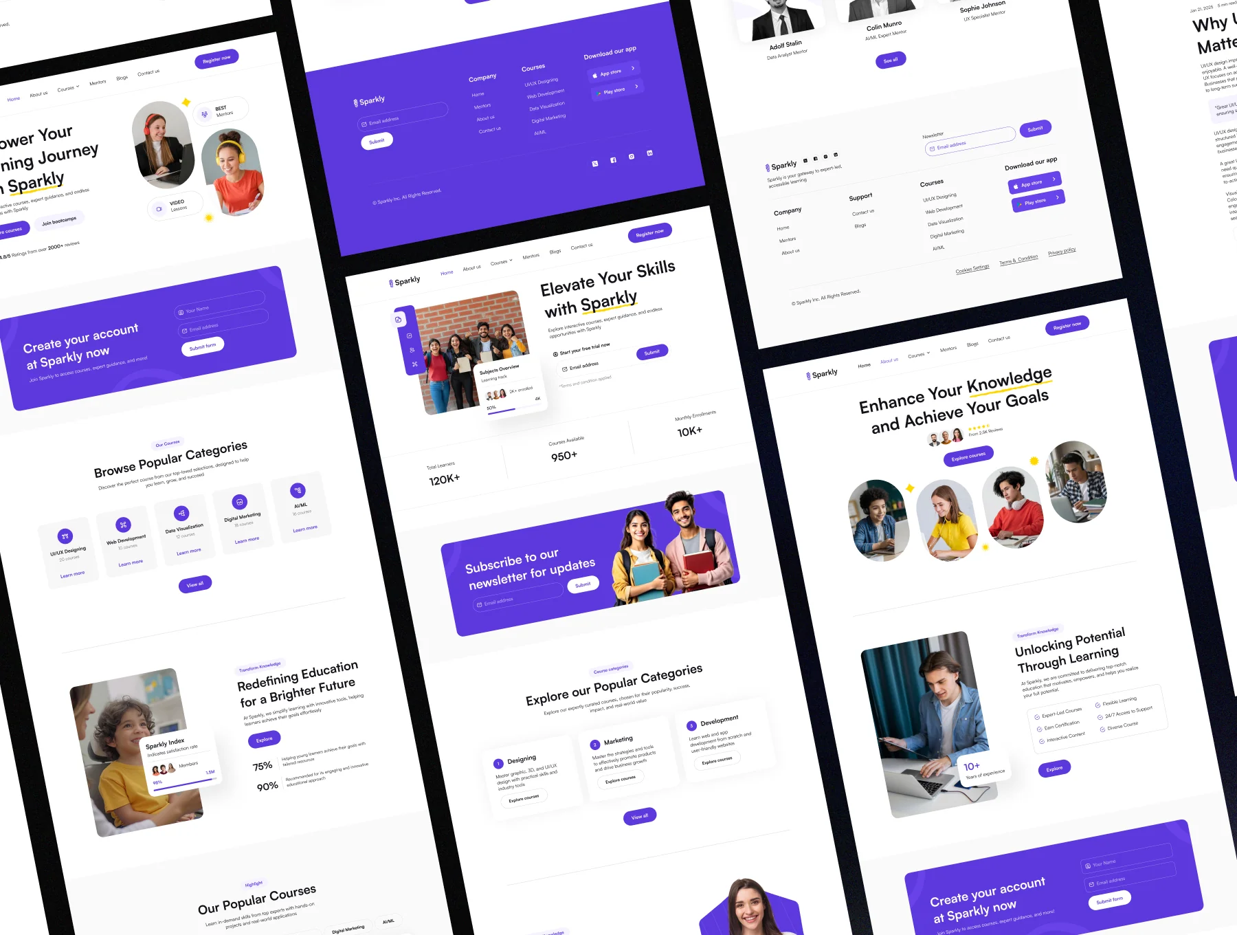 Sparkly - E-Learning Website UI Kit 7