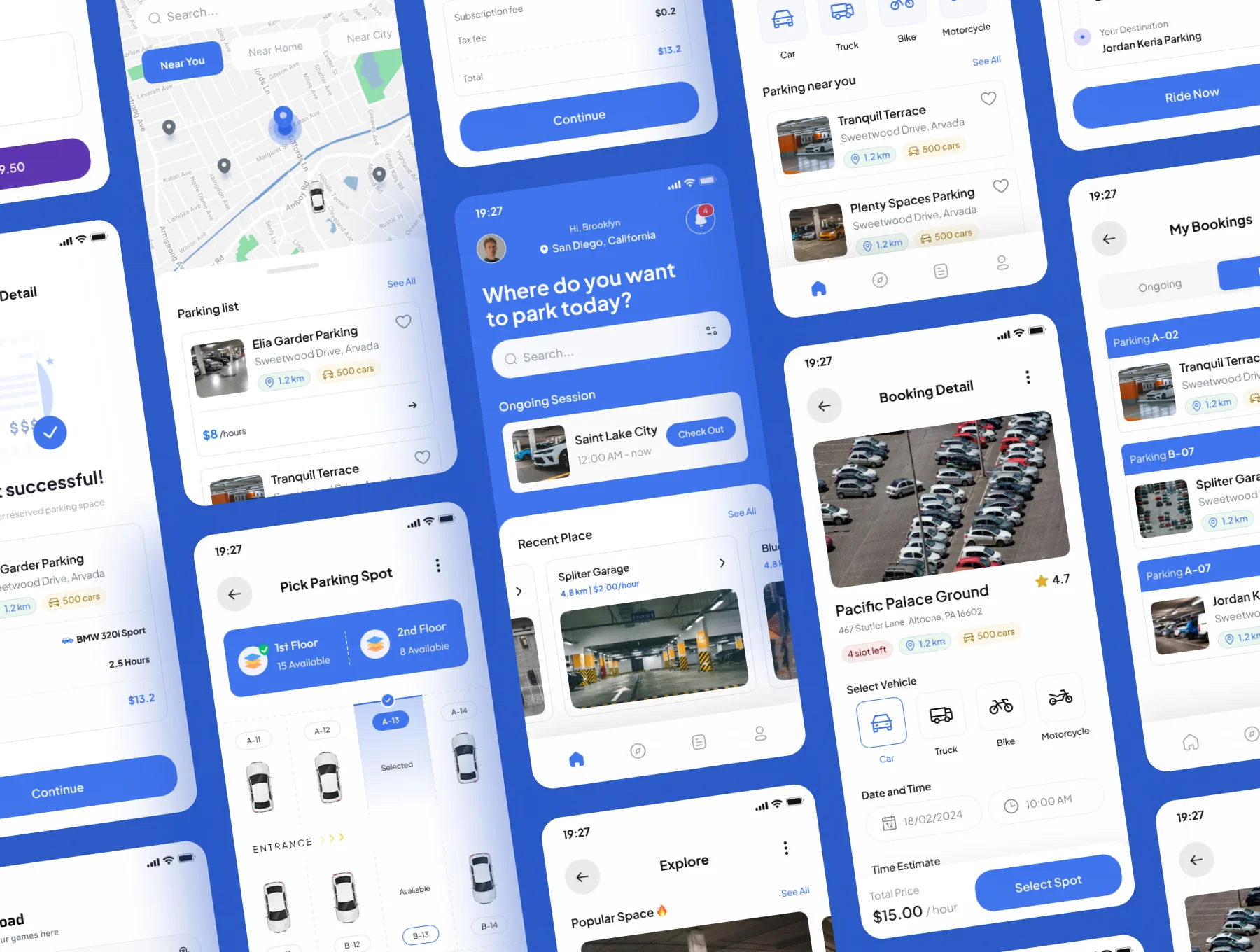 Sparkly - Parking Space Booking Mobile App UI Kit 5