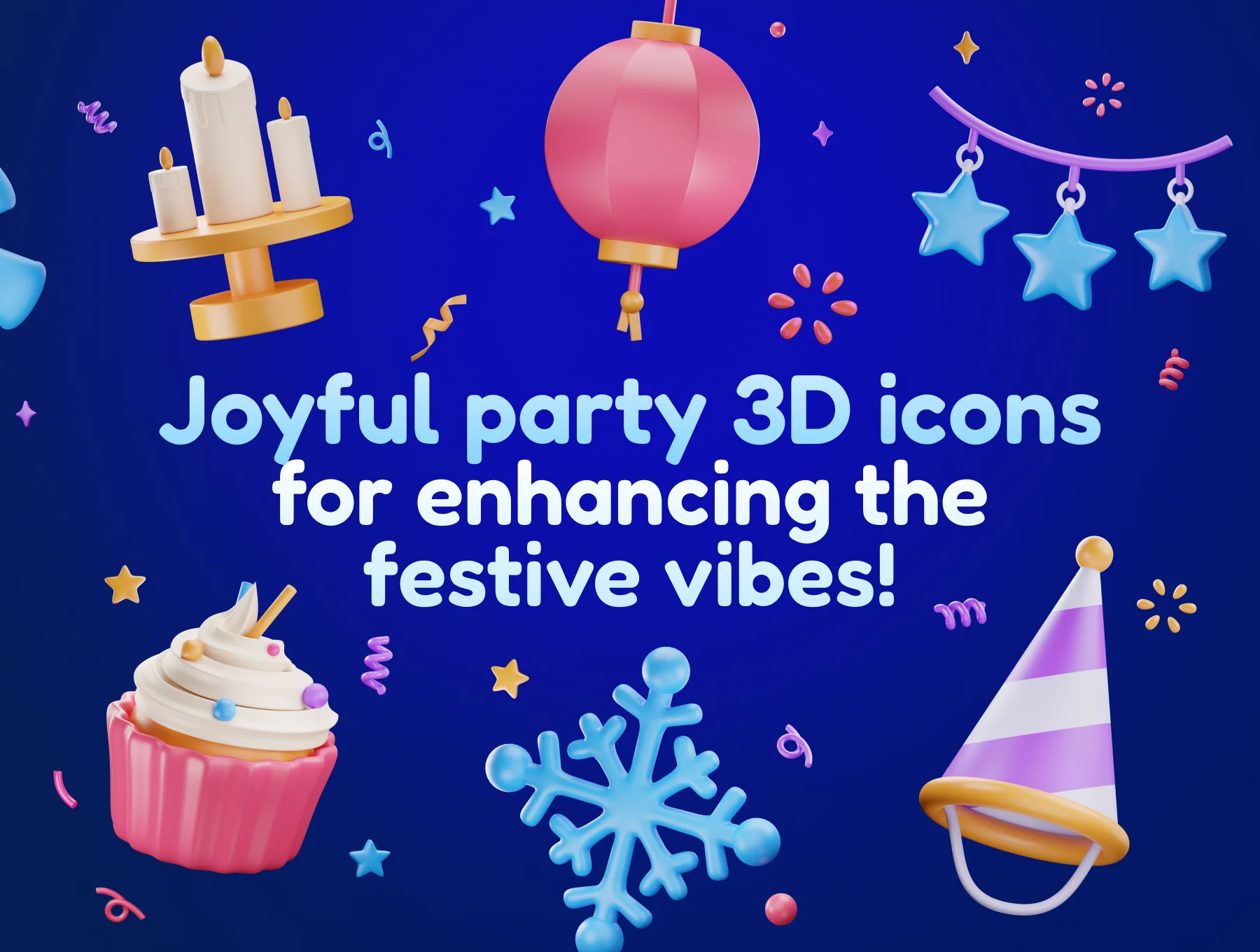 Sparkly - Party & Celebration 3D Icon Set 2