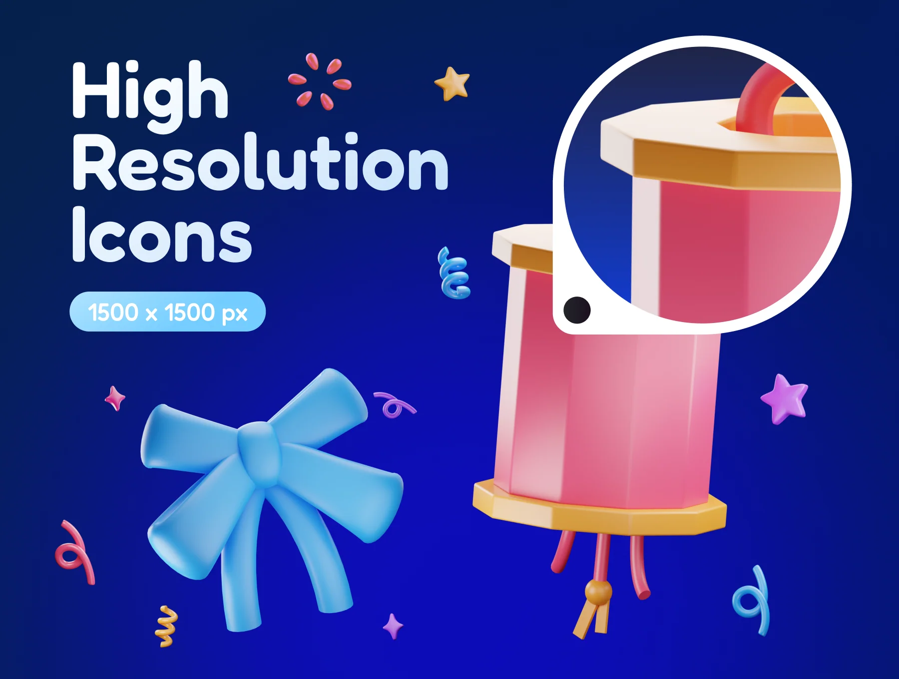 Sparkly - Party & Celebration 3D Icon Set 4