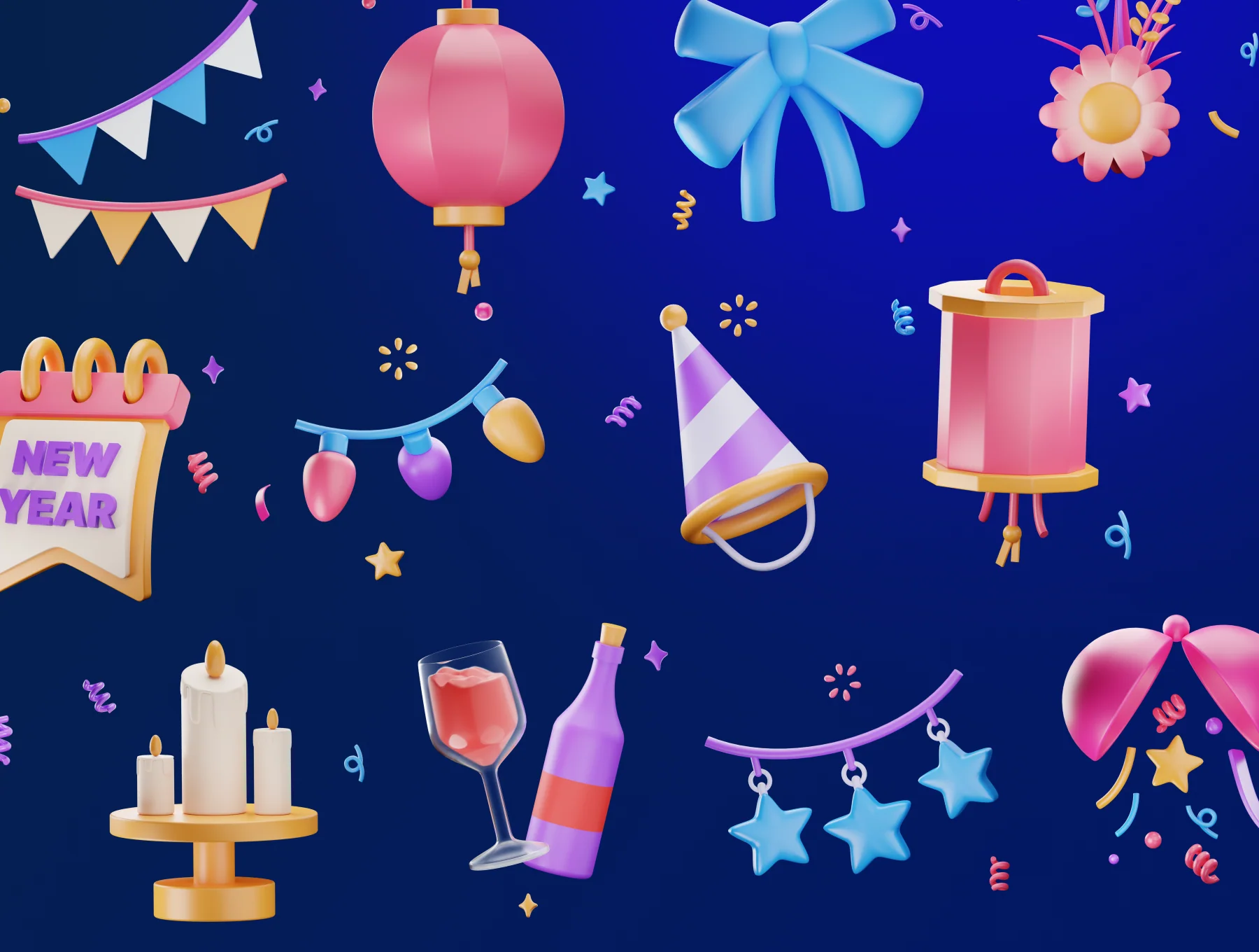 Sparkly - Party & Celebration 3D Icon Set 8