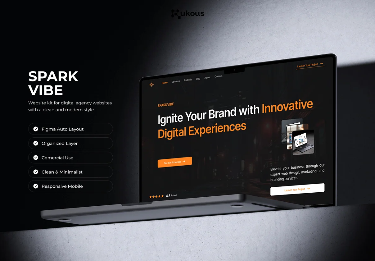 Sparktive - Digital Agency Website UI KIT