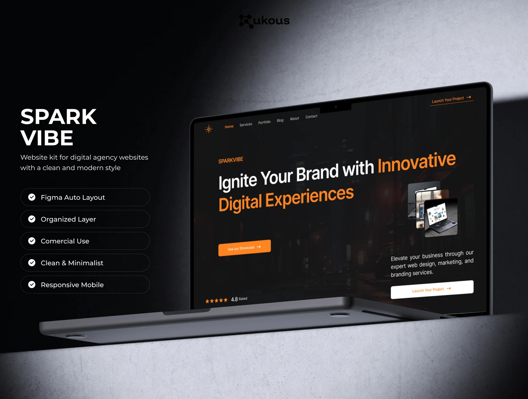 Sparktive - Digital Agency Website UI KIT