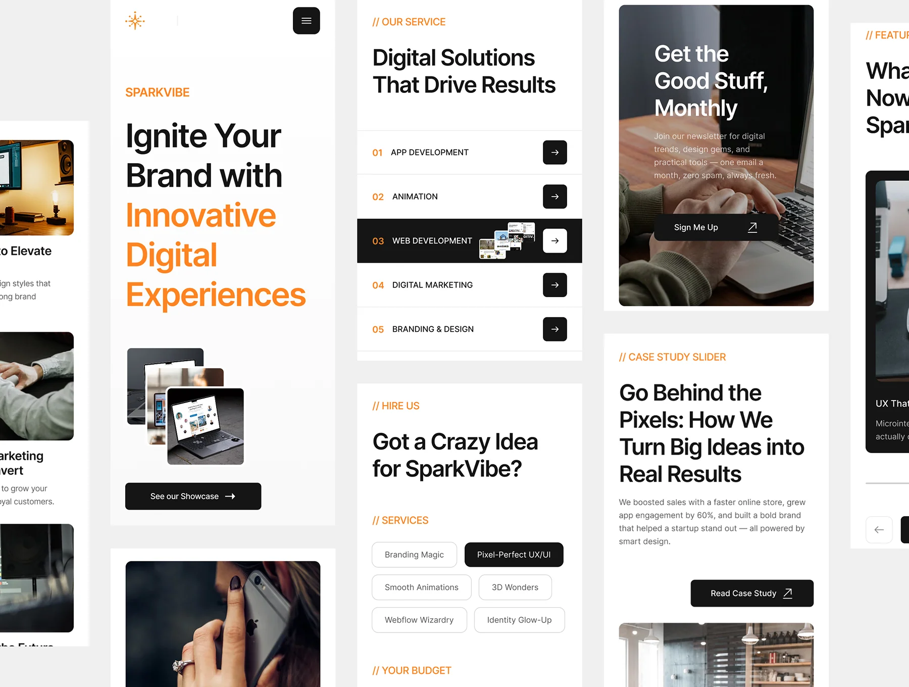 Sparktive - Digital Agency Website UI KIT 2