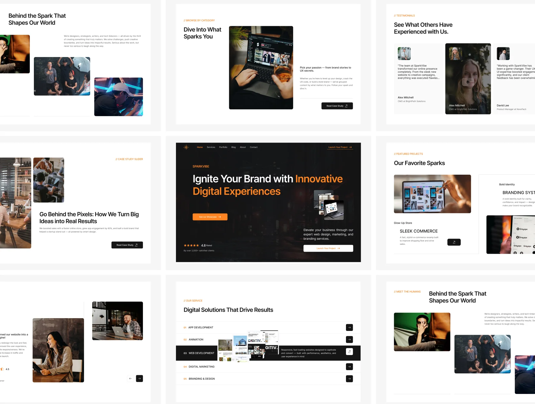 Sparktive - Digital Agency Website UI KIT 3