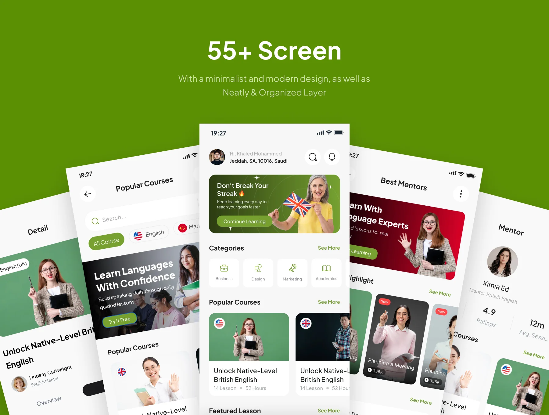 Speakly - Language Learning Mobile App UI Kits 4