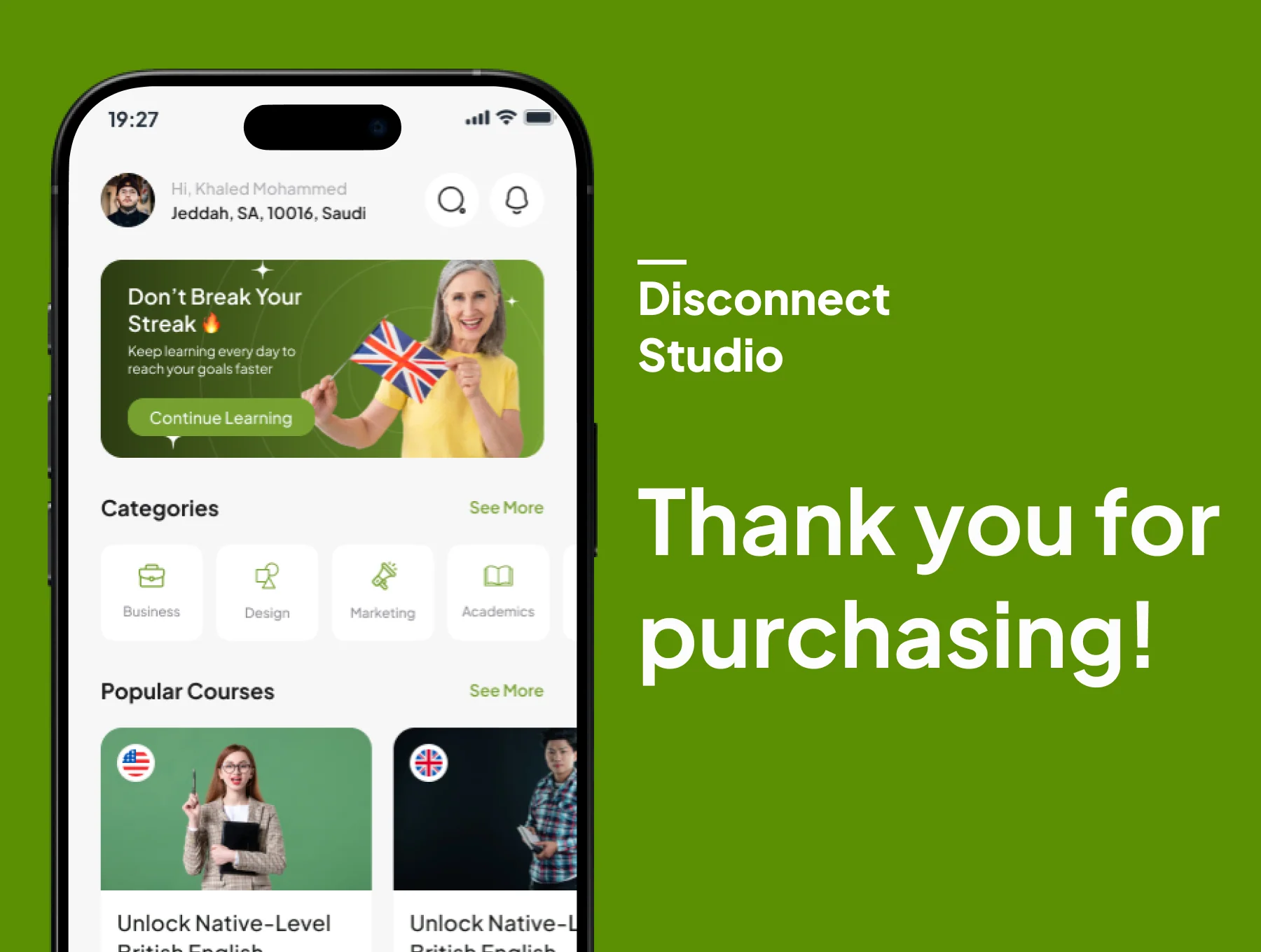 Speakly - Language Learning Mobile App UI Kits 6