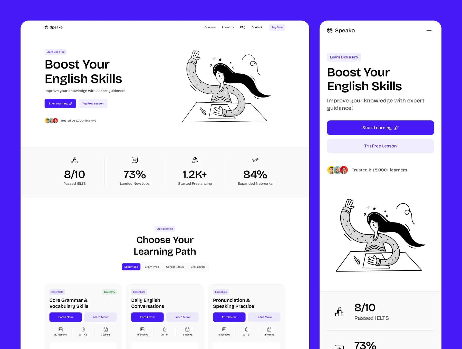 Speako – Online Courses Website 3
