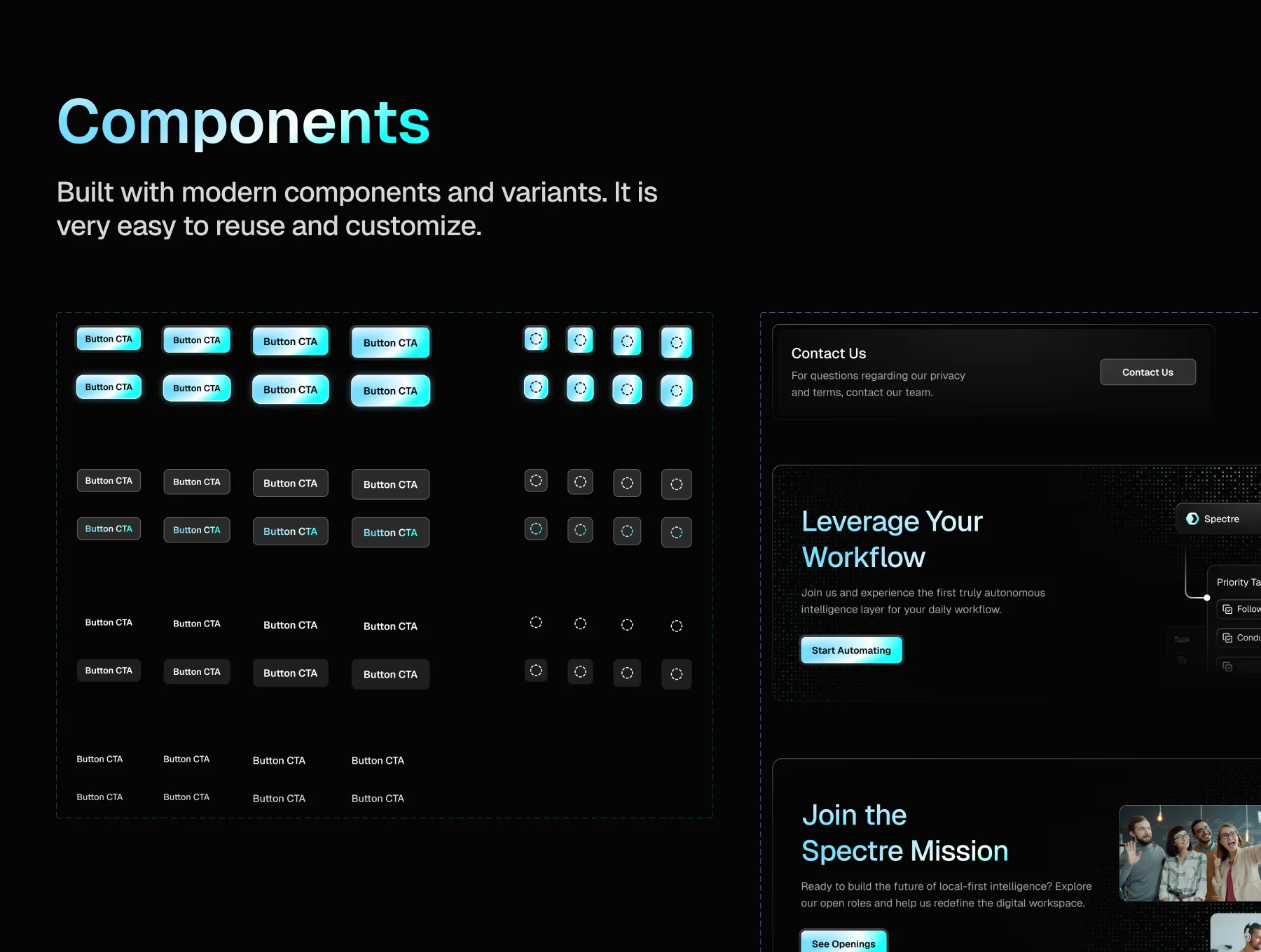 Spectre AI Automation  Website - UI KIT 4
