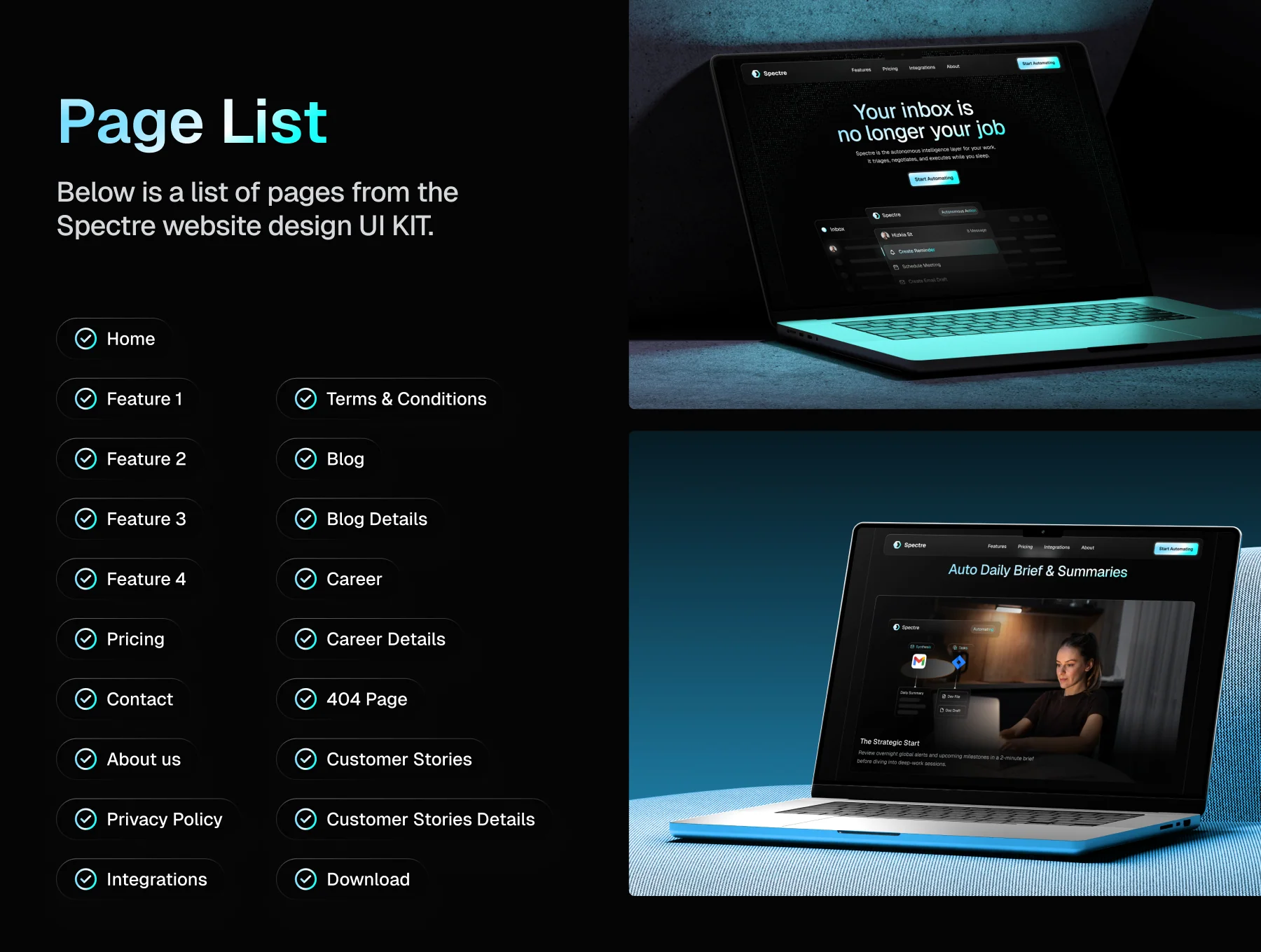 Spectre AI Automation  Website - UI KIT 5