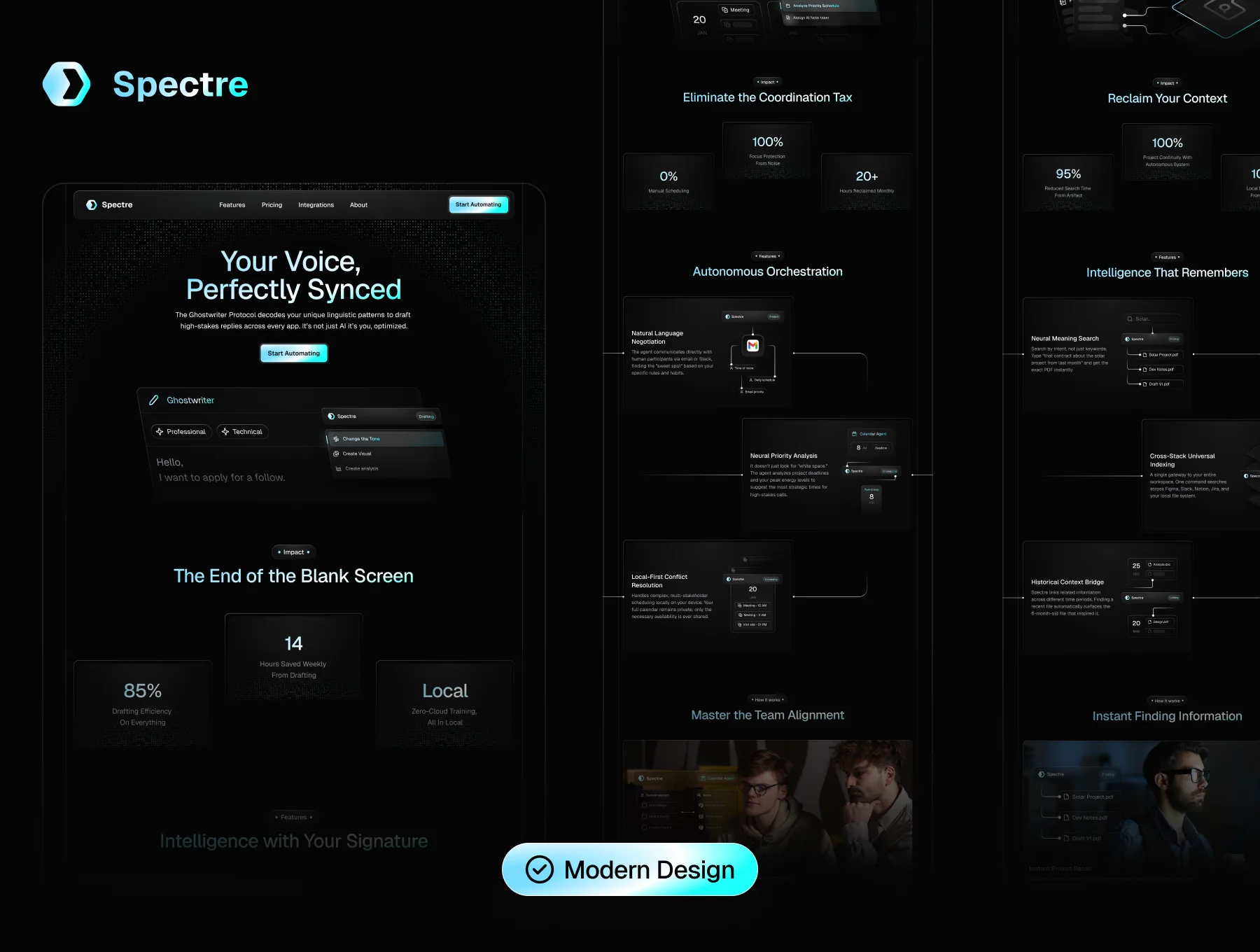 Spectre AI Automation  Website - UI KIT 6