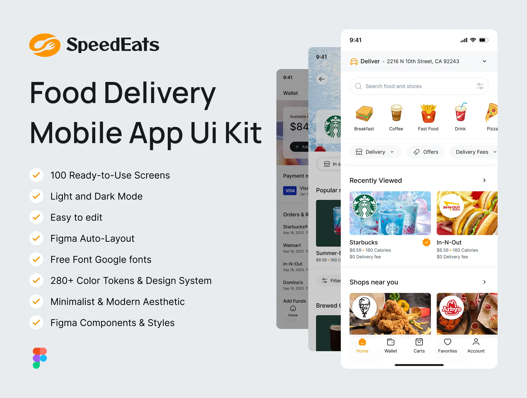 SpeedEats - Food Delivery Mobile App Ui Kit