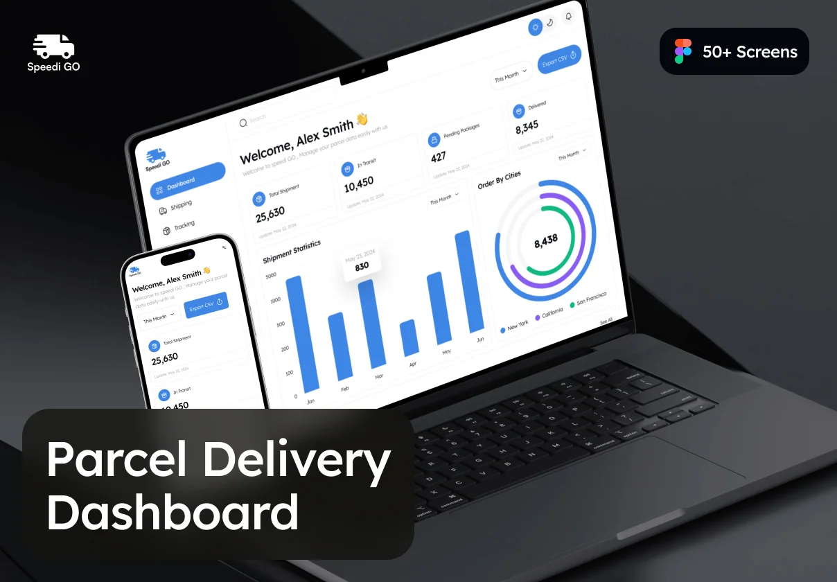 Speedi Go - Parcel Delivery Dashboard Admin UI Kit