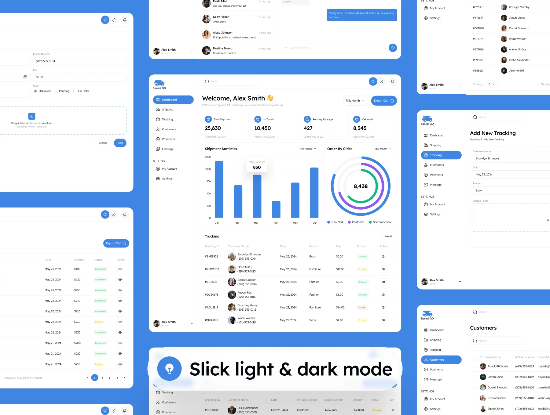 Speedi Go - Parcel Delivery Dashboard Admin UI Kit 5