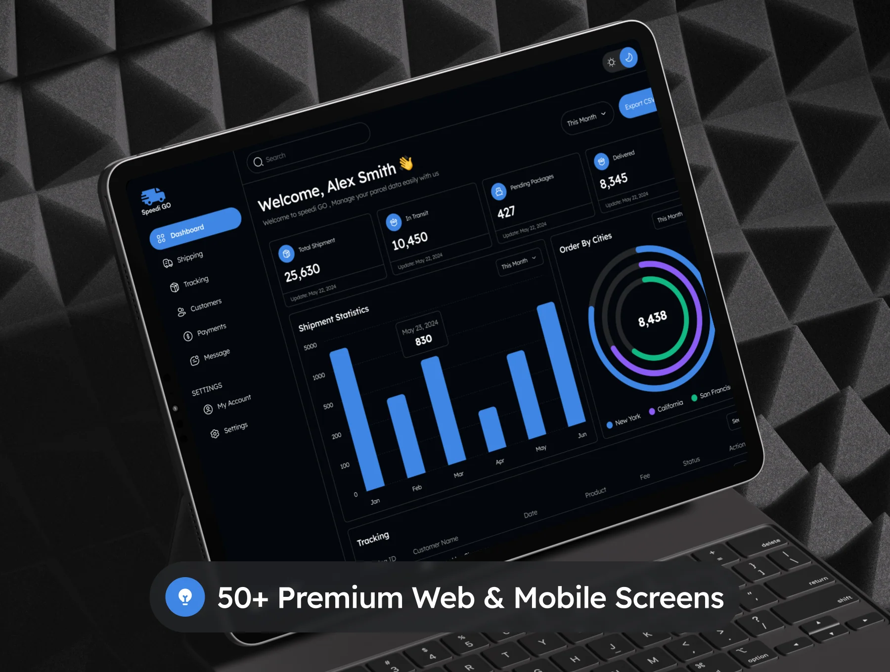 Speedi Go - Parcel Delivery Dashboard Admin UI Kit 6