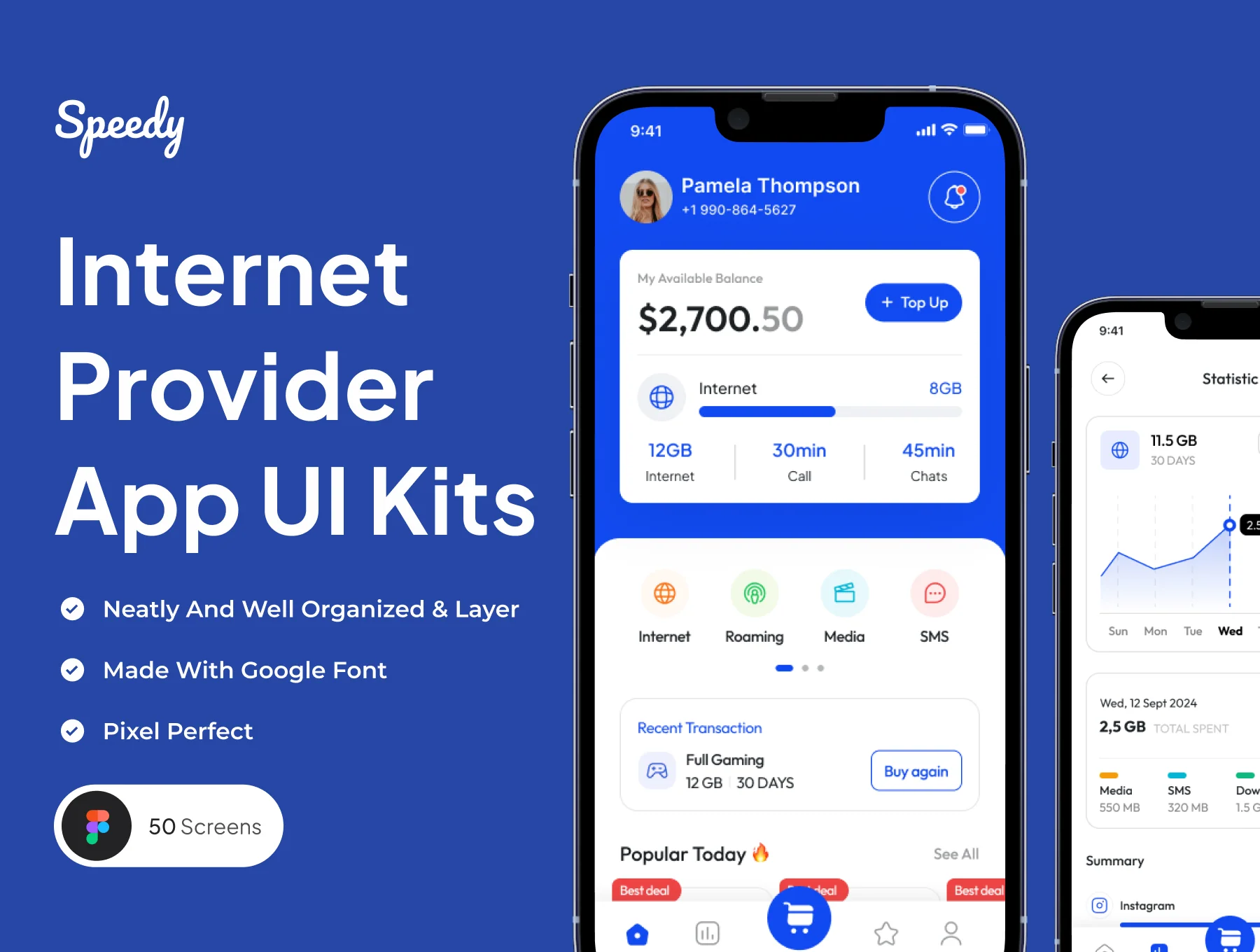 Speedy - Internet Provider App UI Kits