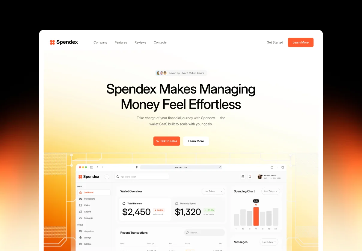 Spendex – Framer Template