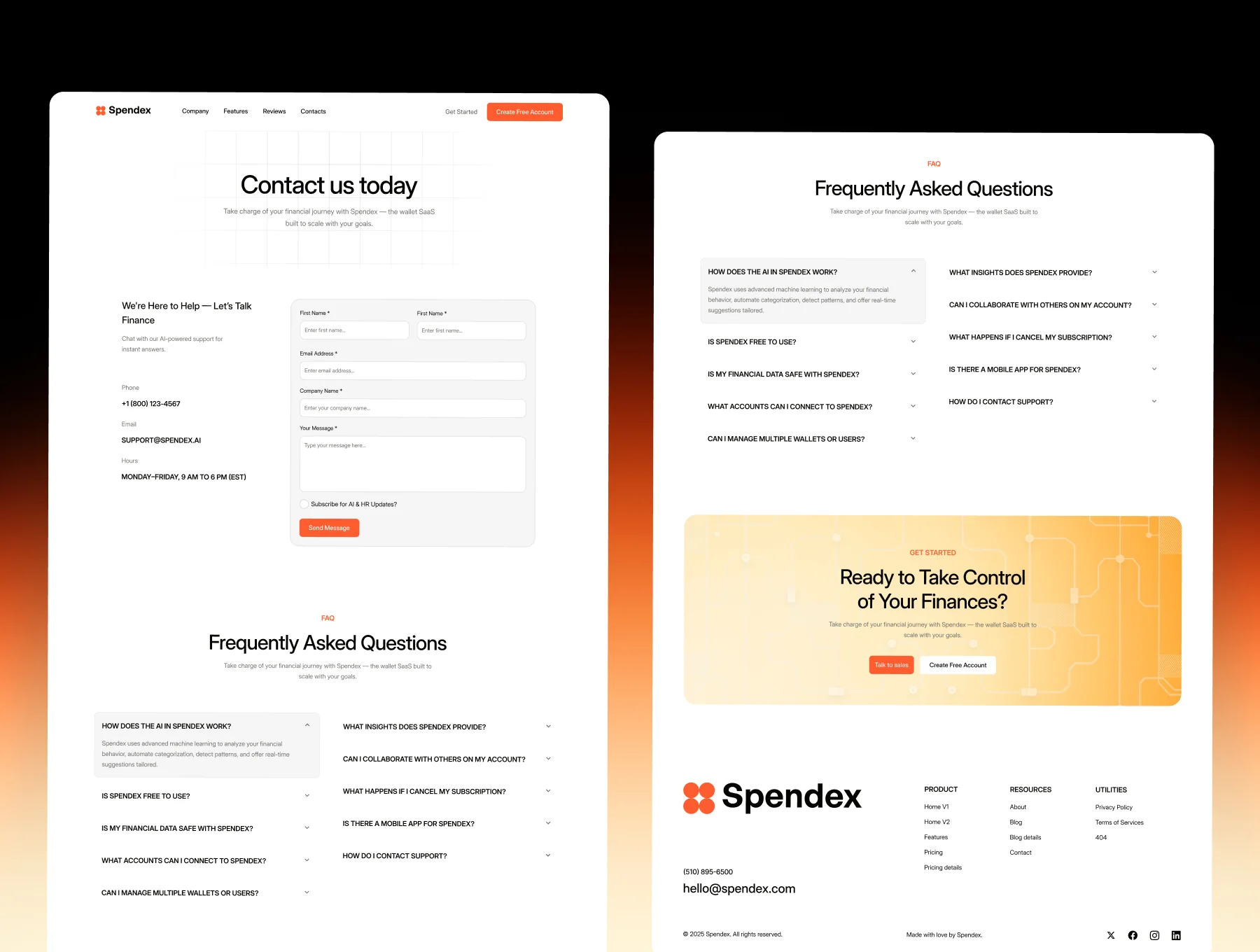 Spendex – Framer Template 4