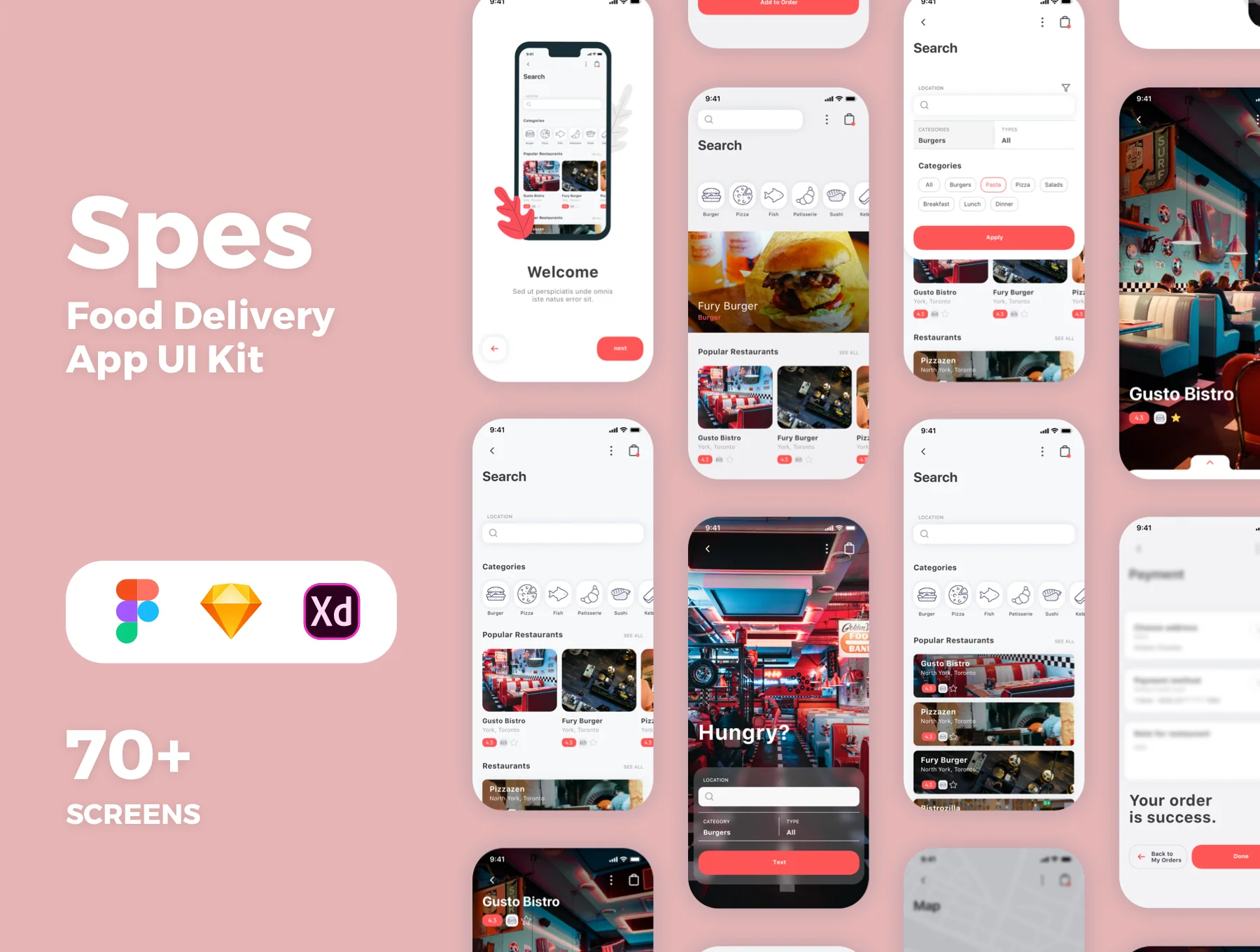 Spes Food Delivery App UI Kit