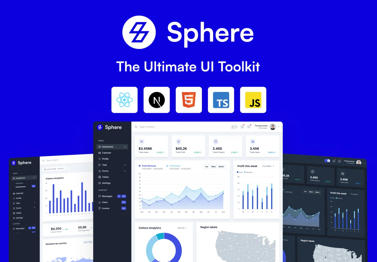 Sphere – React UI Toolkit for SaaS & Dashboards