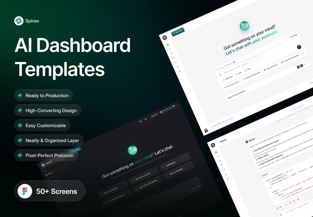 Spinex - AI Dashboard UI Kit