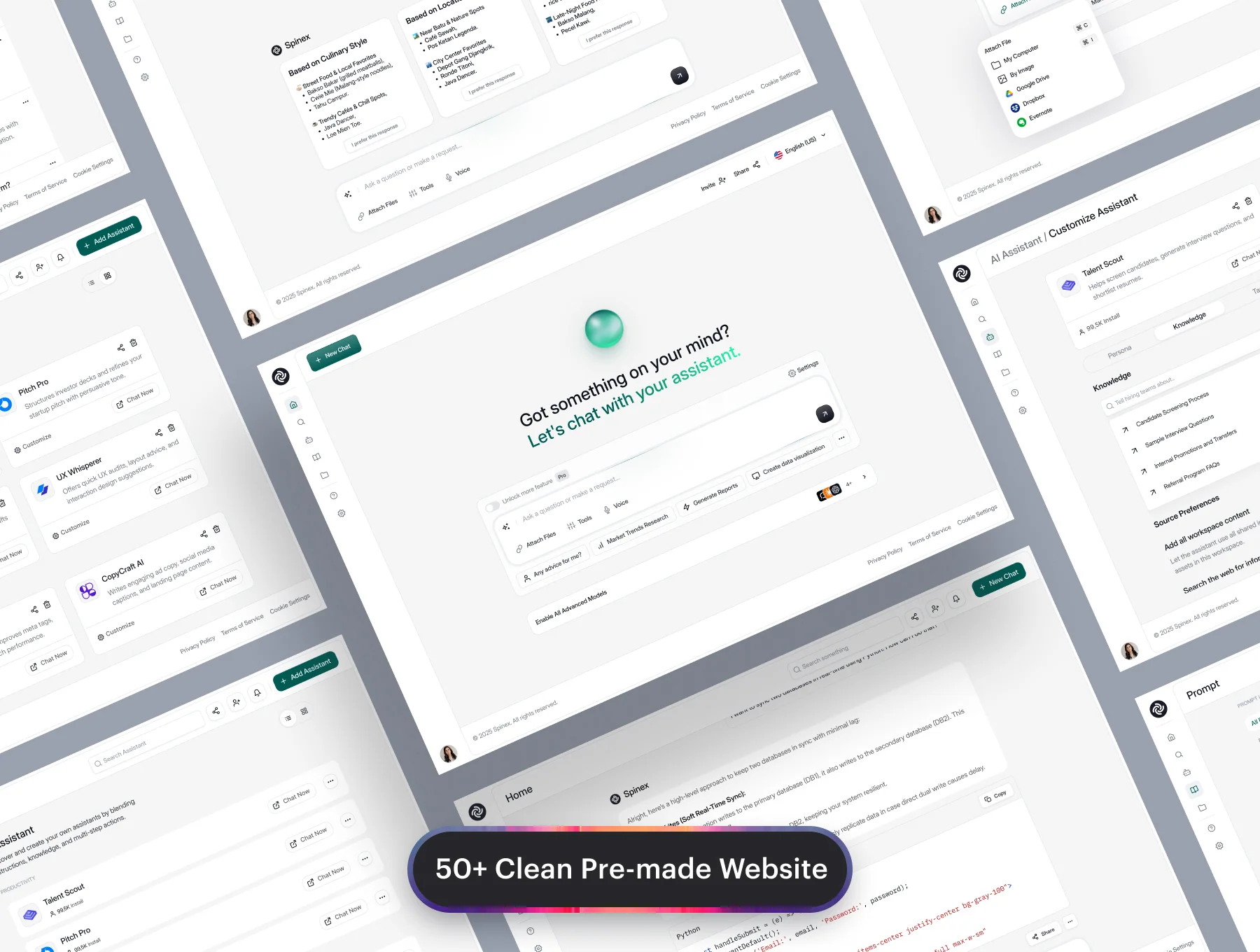 Spinex - AI Dashboard UI Kit 3