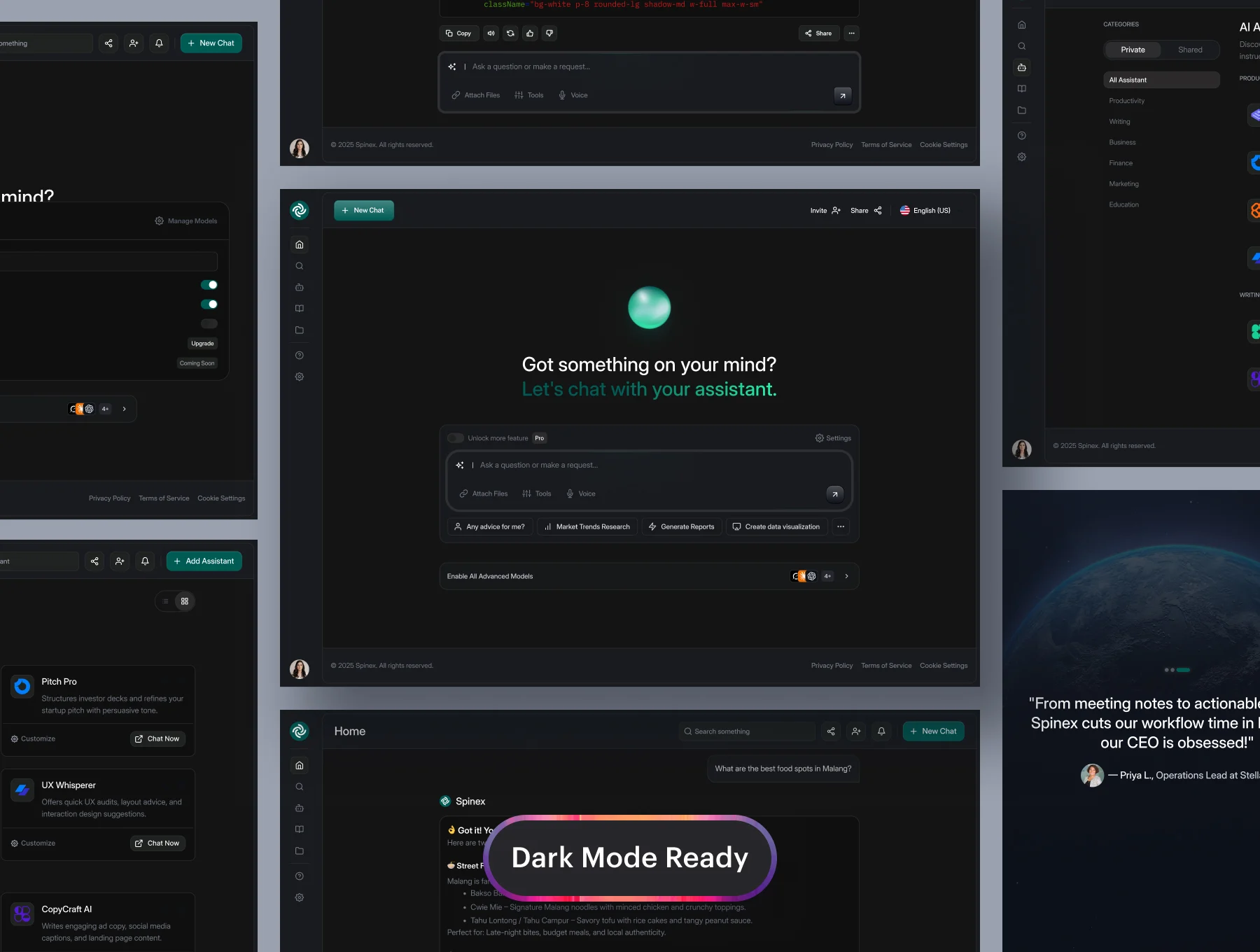 Spinex - AI Dashboard UI Kit 6
