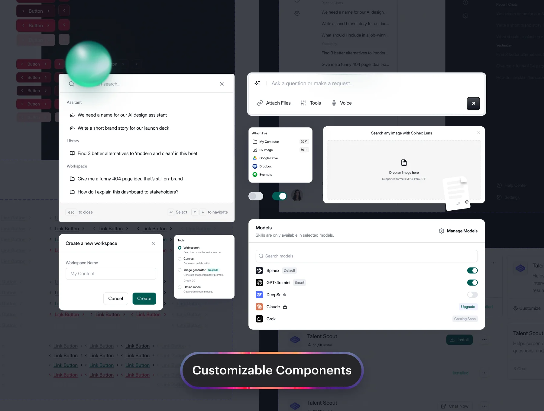 Spinex - AI Dashboard UI Kit 7
