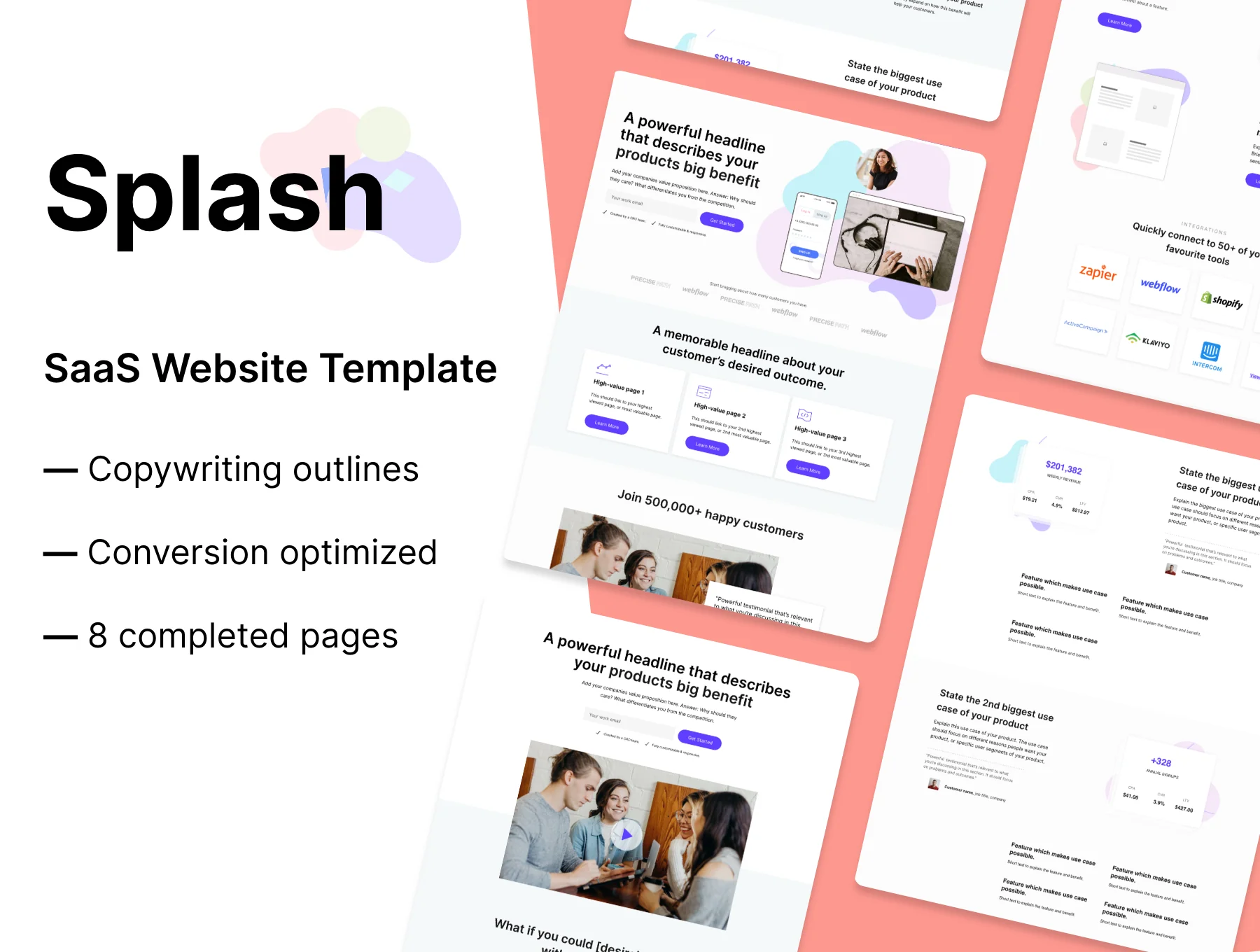 Splash SaaS Website Template