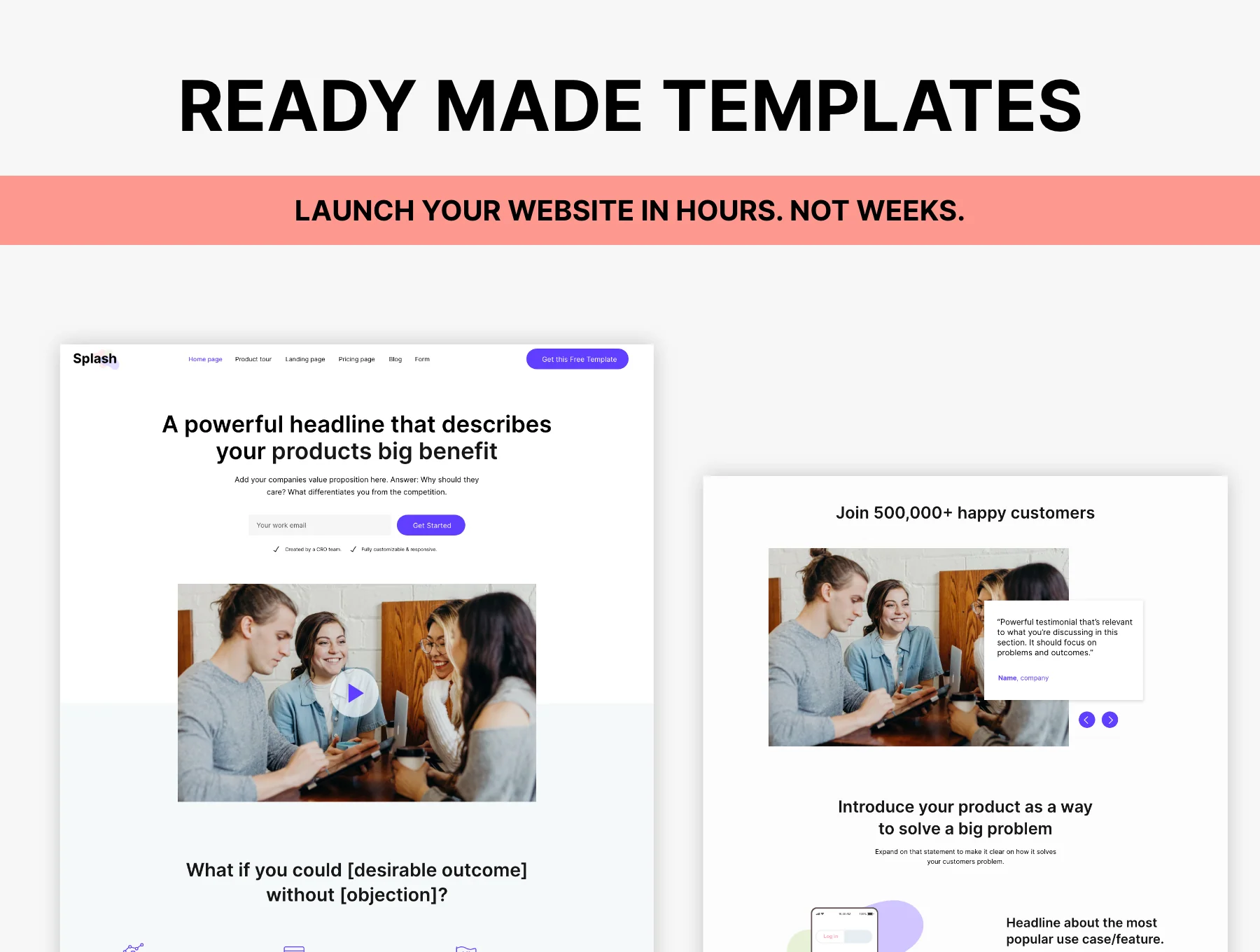 Splash SaaS Website Template 2