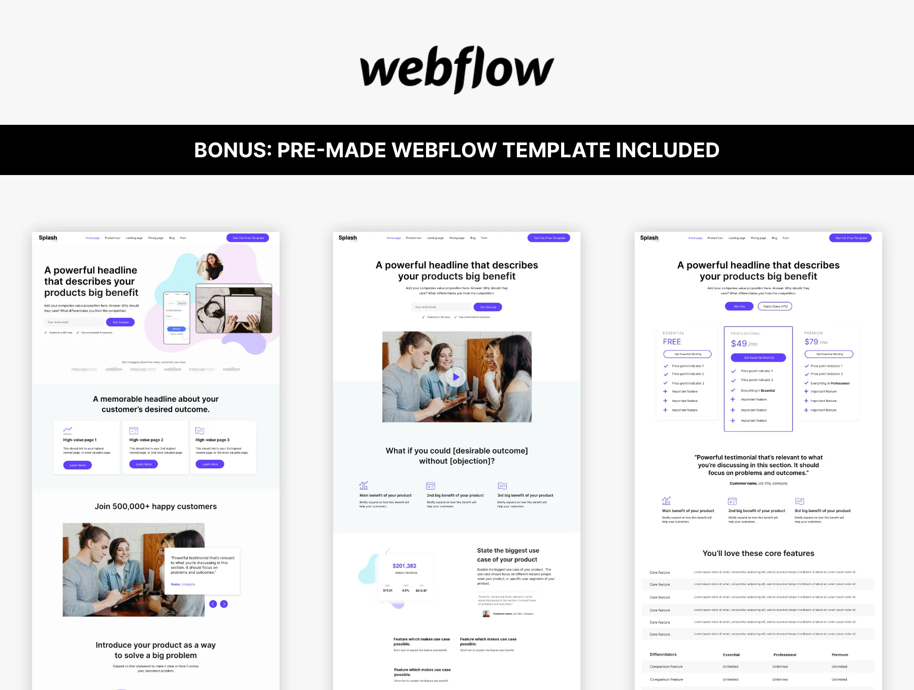 Splash SaaS Website Template 6