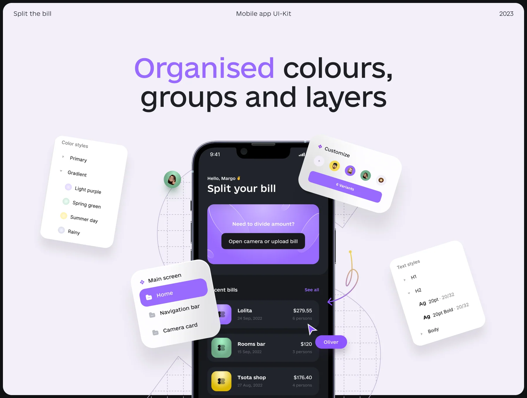 Split the bill UI-Kit