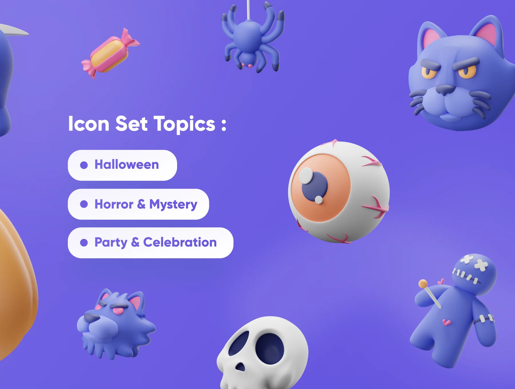 Spooky - Halloween 3D Icon Set 2