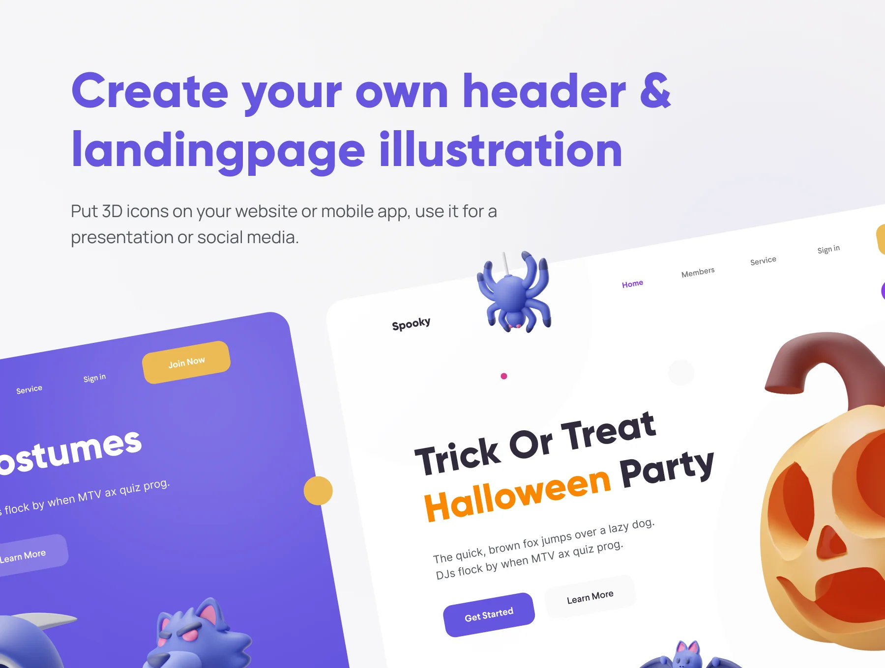 Spooky - Halloween 3D Icon Set 6