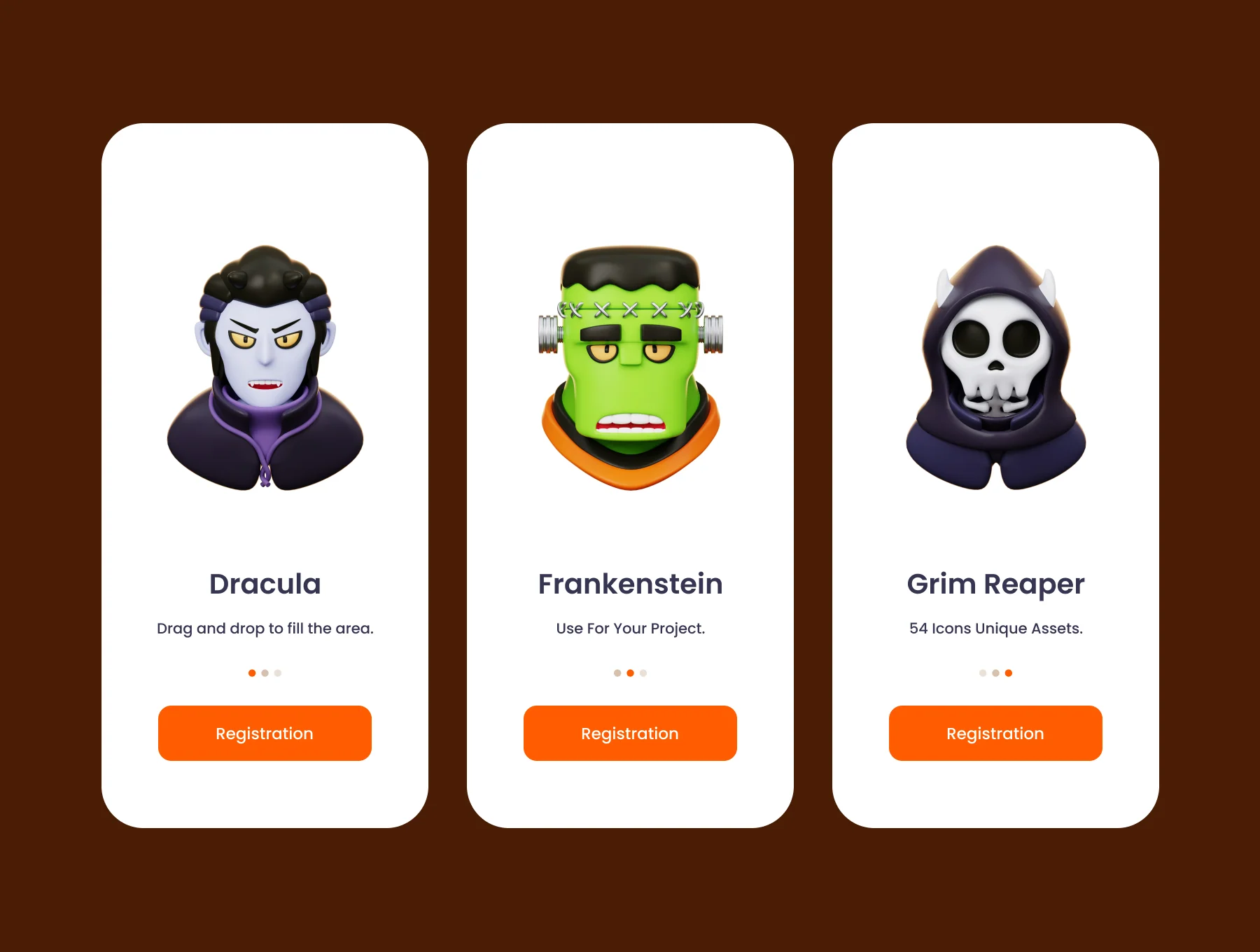 Spooky Halloween 3D Illustration Pack 3