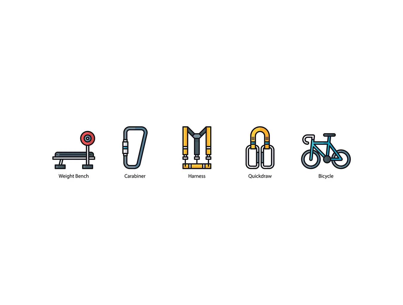 65 Sport Equipment Icons | Groovy Series 6