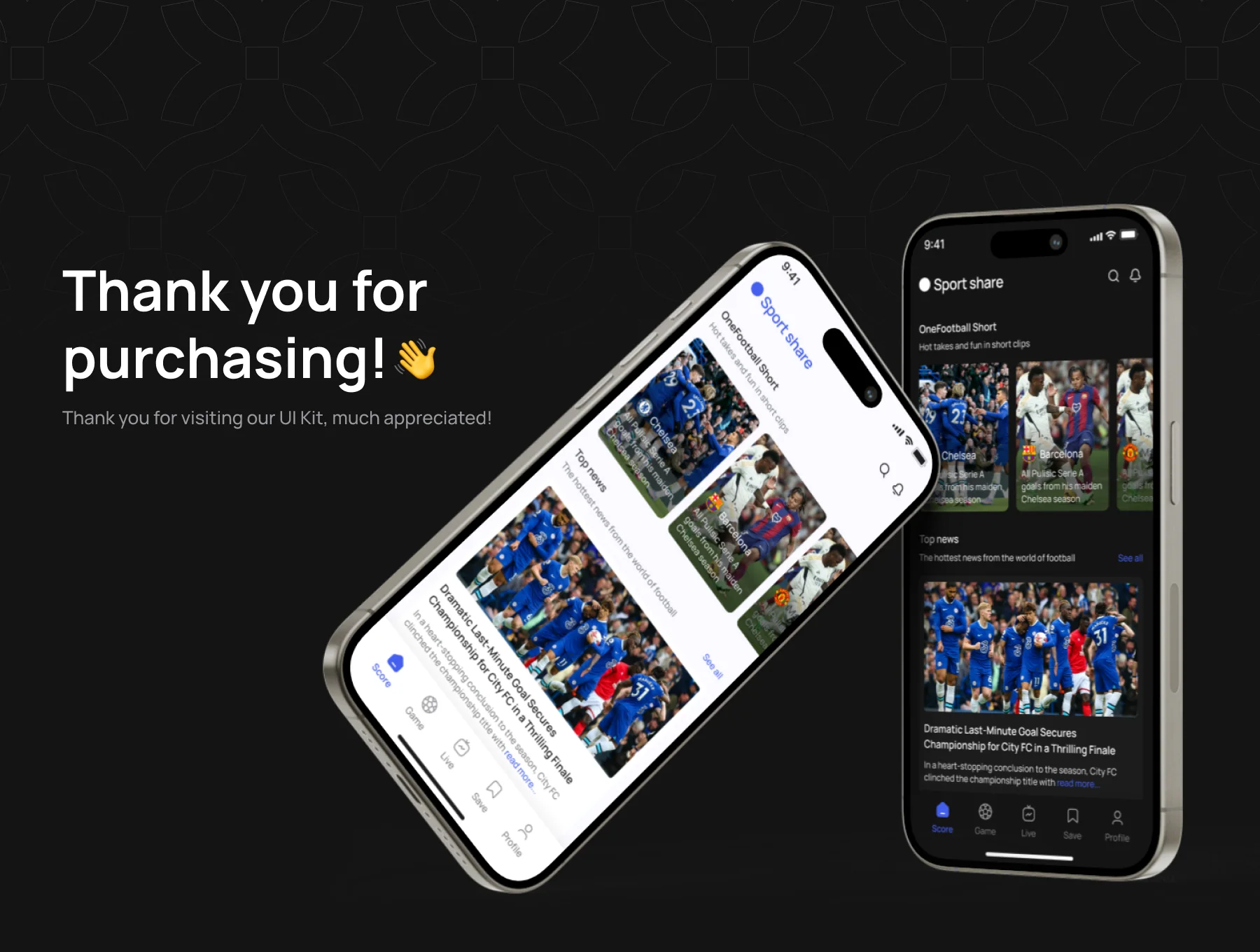 Sport News App UI Kit 7