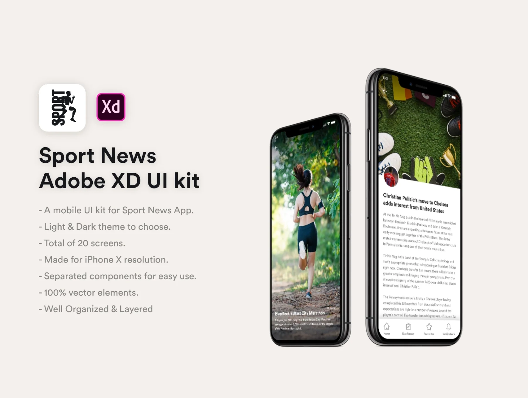 Sport News Concept Mobile App 3