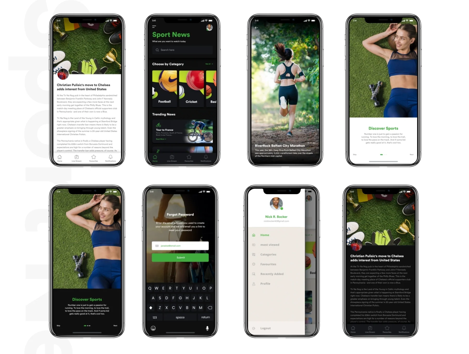 Sport News Concept Mobile App 5