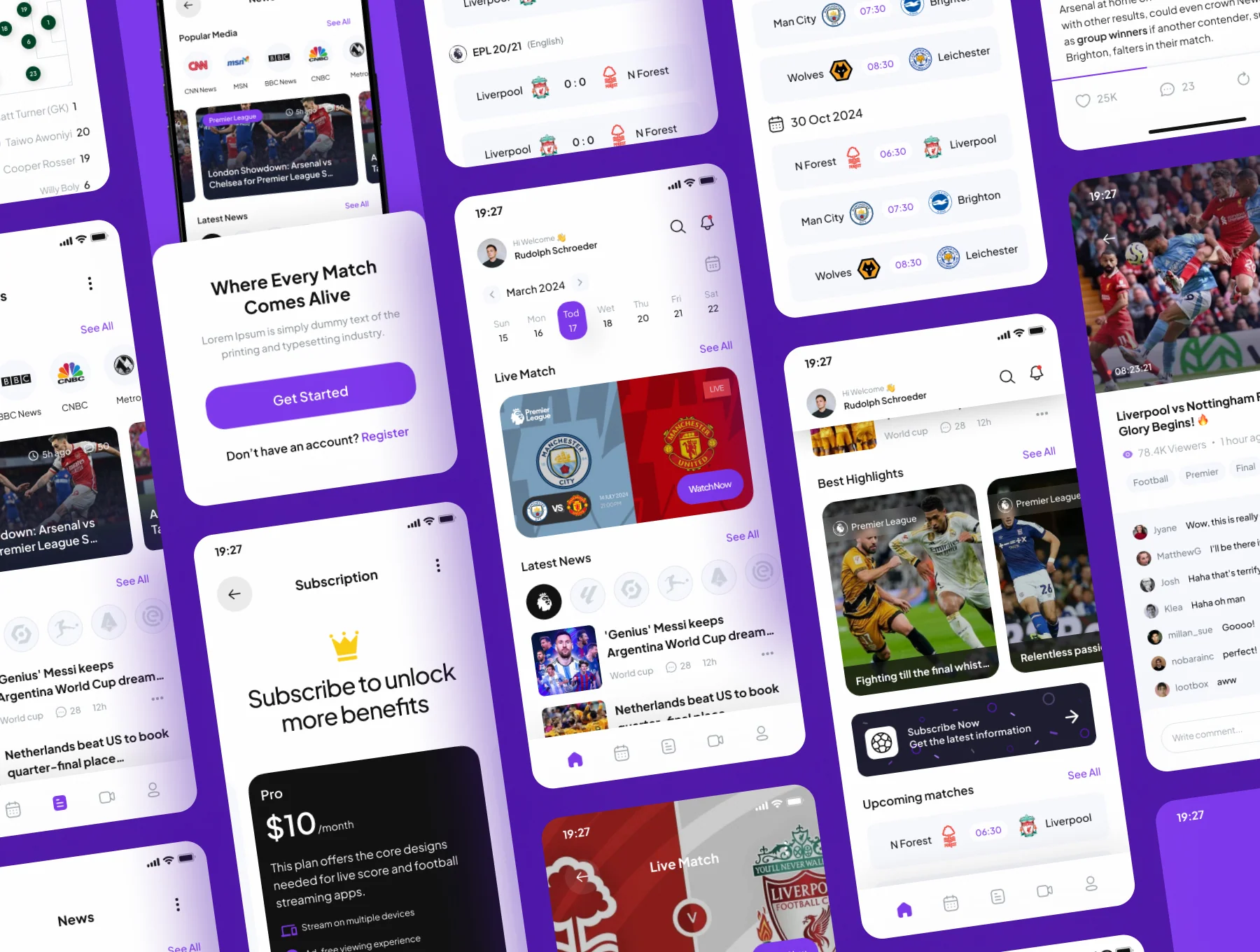 SportEcho - Football Live Score Mobile App UI Kit 5
