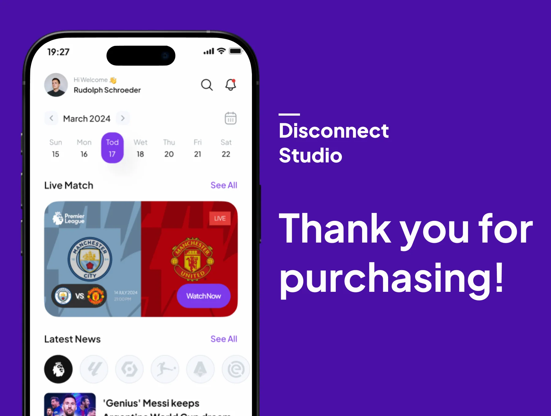 SportEcho - Football Live Score Mobile App UI Kit 6