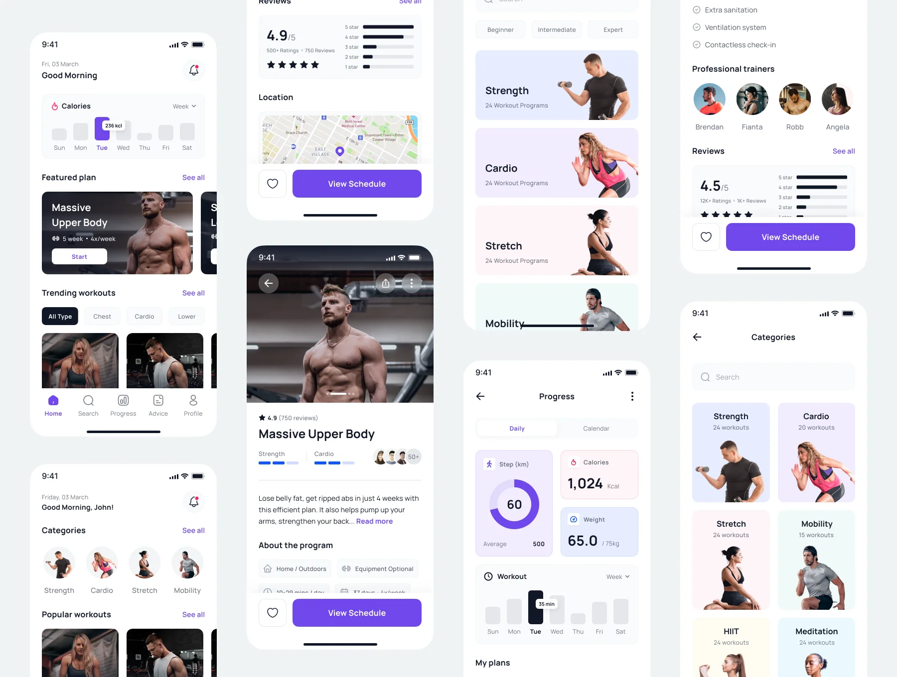 Sporter - Fitness & Workout App UI Kit 2