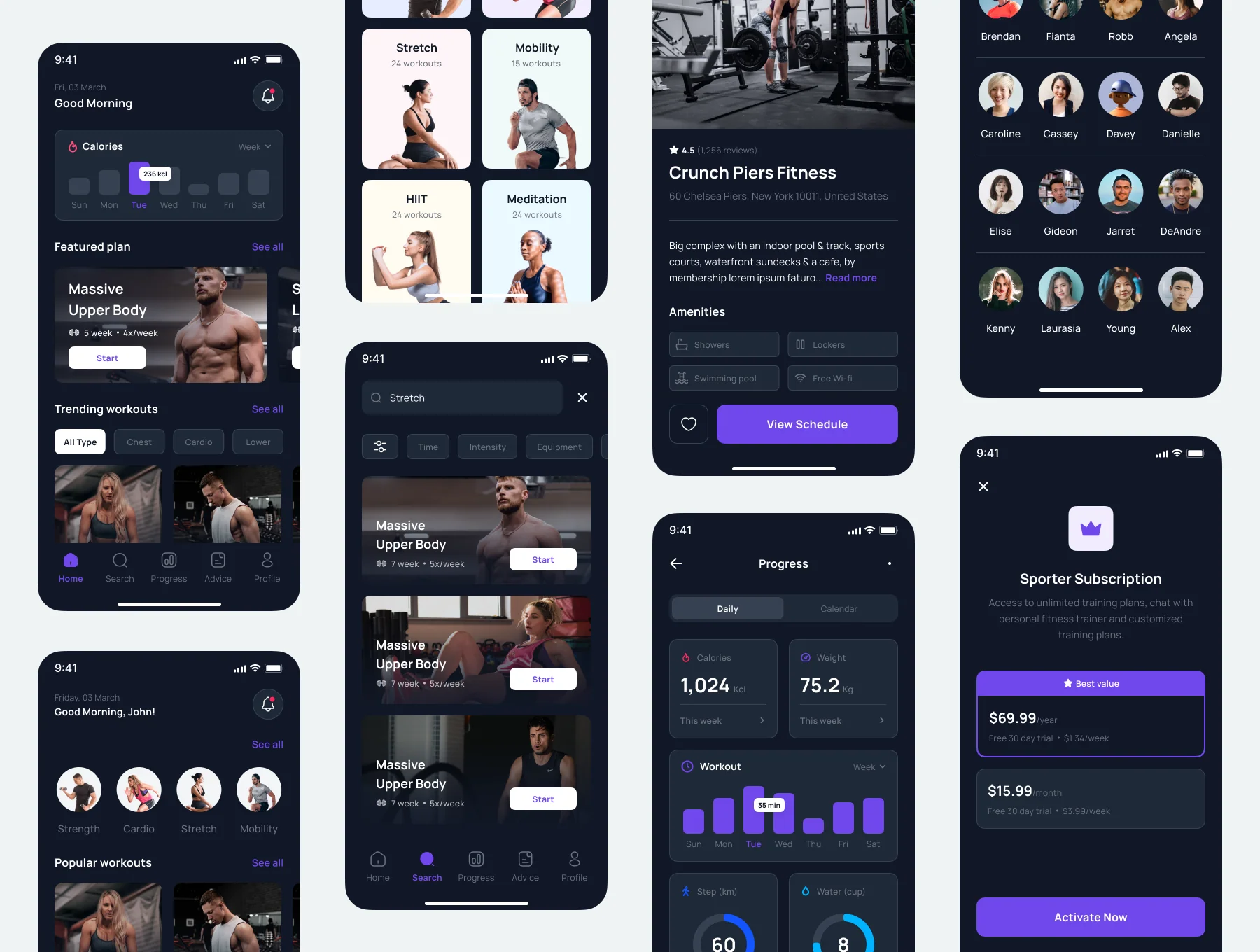 Sporter - Fitness & Workout App UI Kit 5