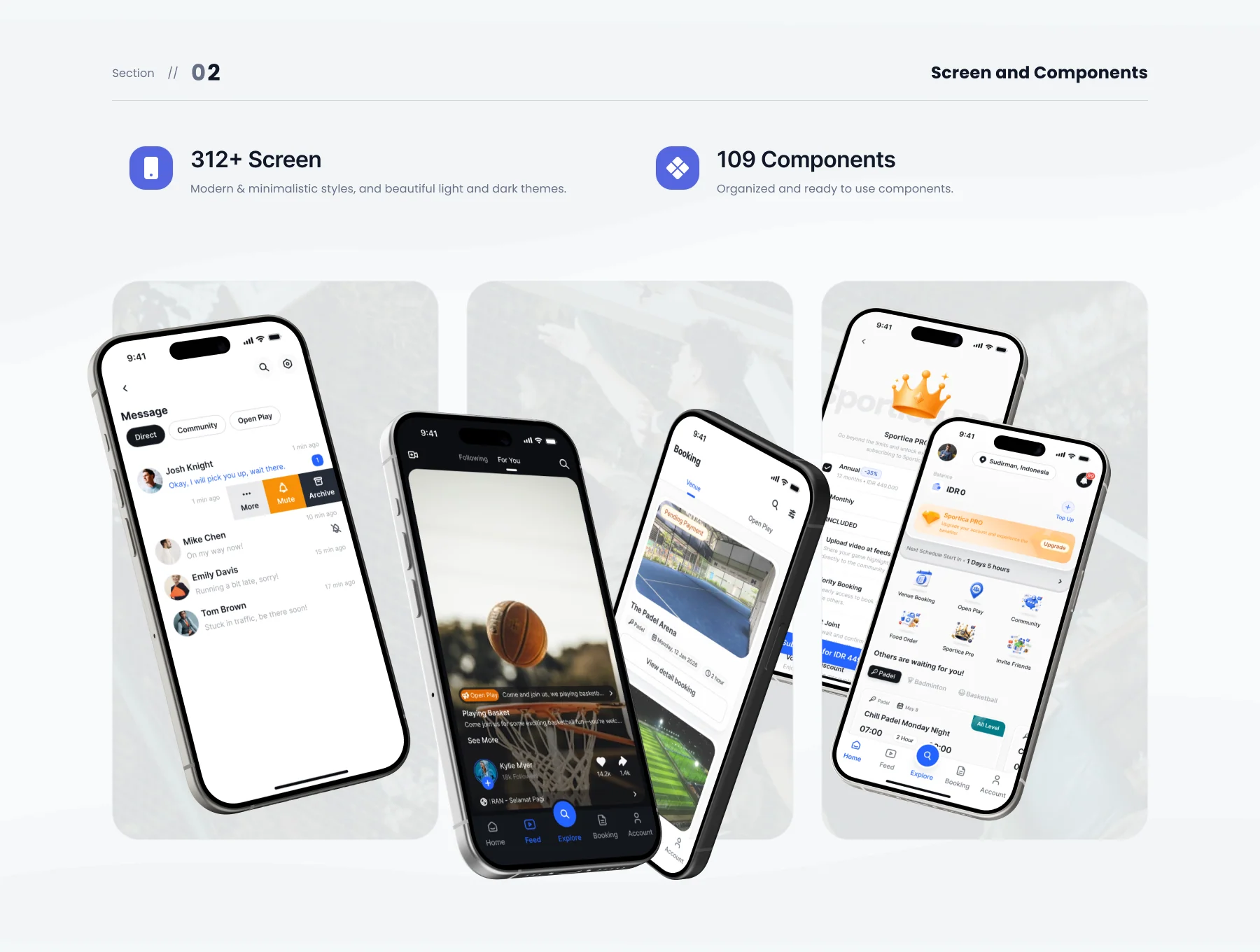 Sportica - Sport Center & Court Booking Mobile App UI KIT 3