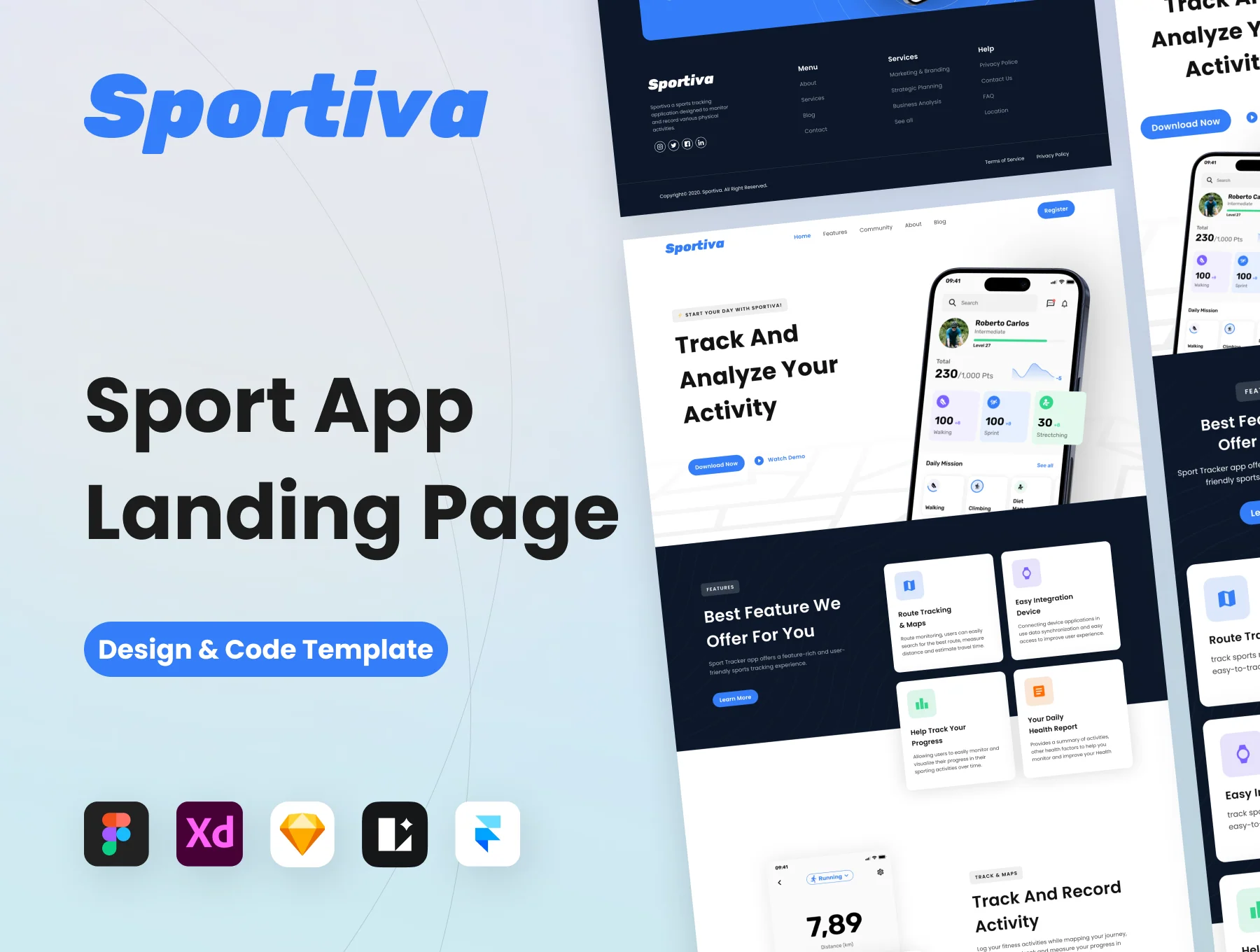 Sportiva - Sport Landing Page Template