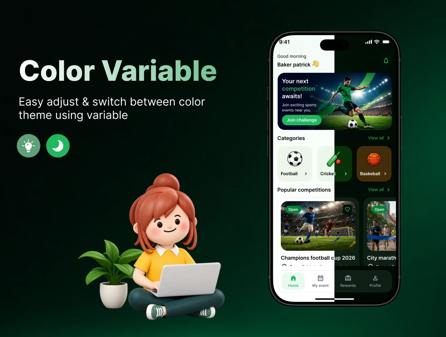 Sportix – Sports Competition Finder Mobile App UI Kit for Figma 2