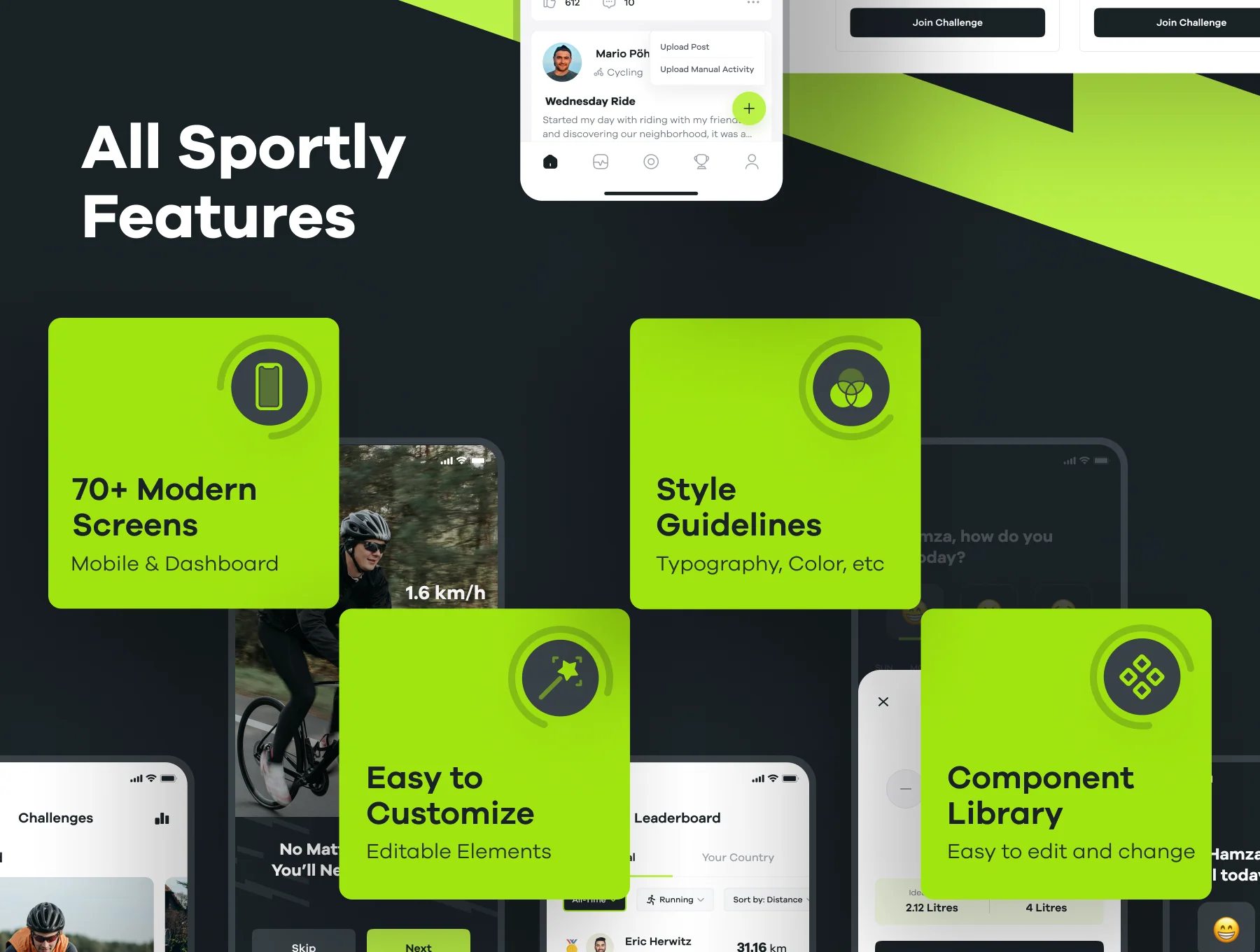 Sportly - Fittech Web App UI Kit 3