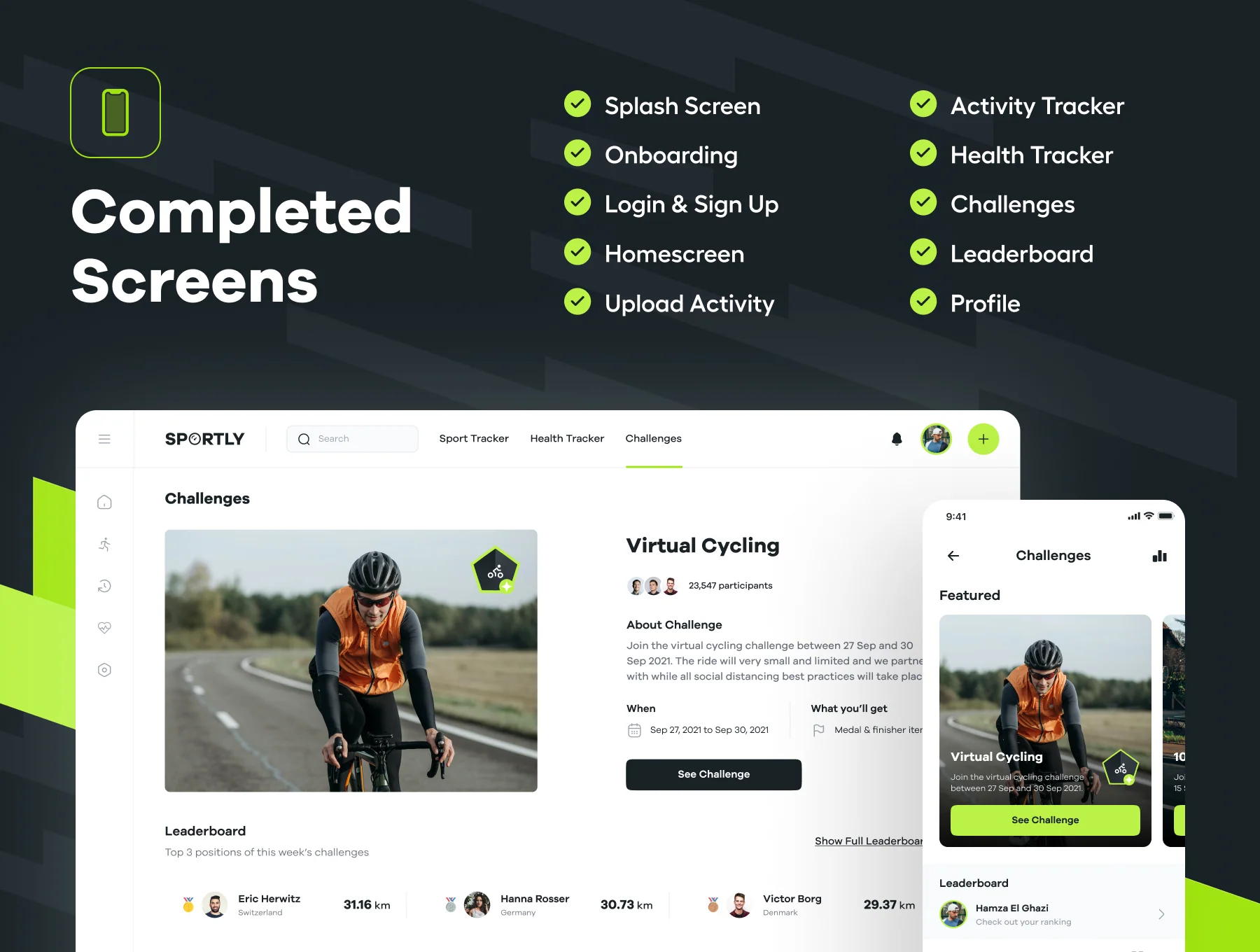 Sportly - Fittech Web App UI Kit 8