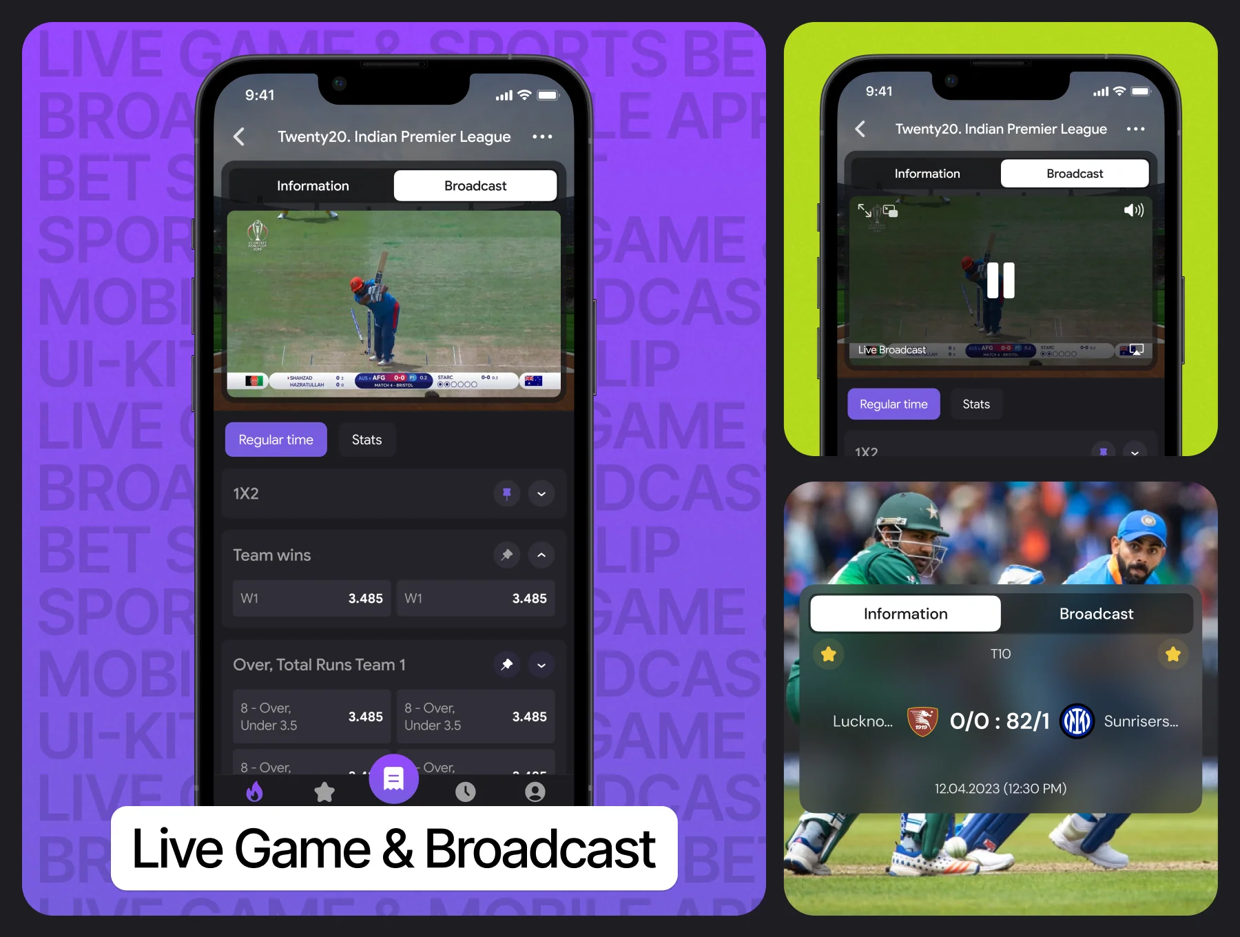 Sports bet mobile app UI Kit 2